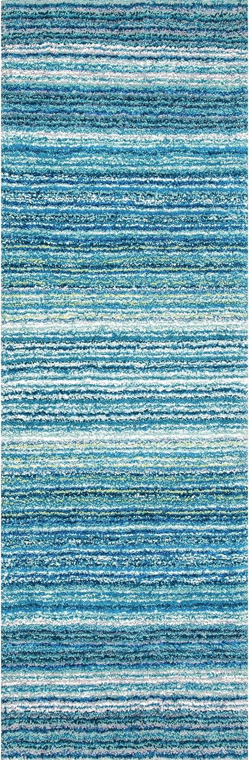 nuLOOM Classie Hand Tufted Shag Runner Rug, 2' 6" x 8', Sky Blue