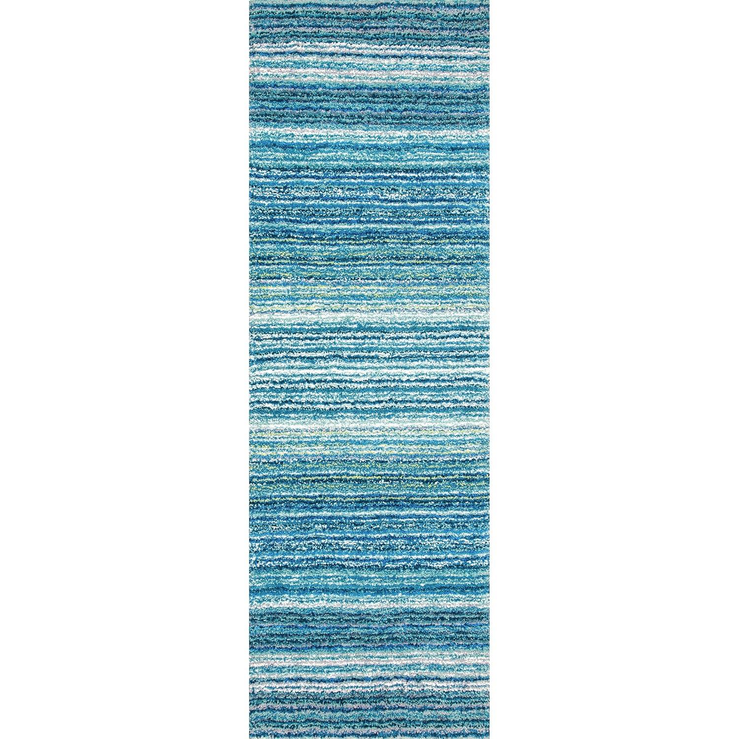 nuLOOM Classie Hand Tufted Shag Runner Rug, 2' 6" x 8', Sky Blue