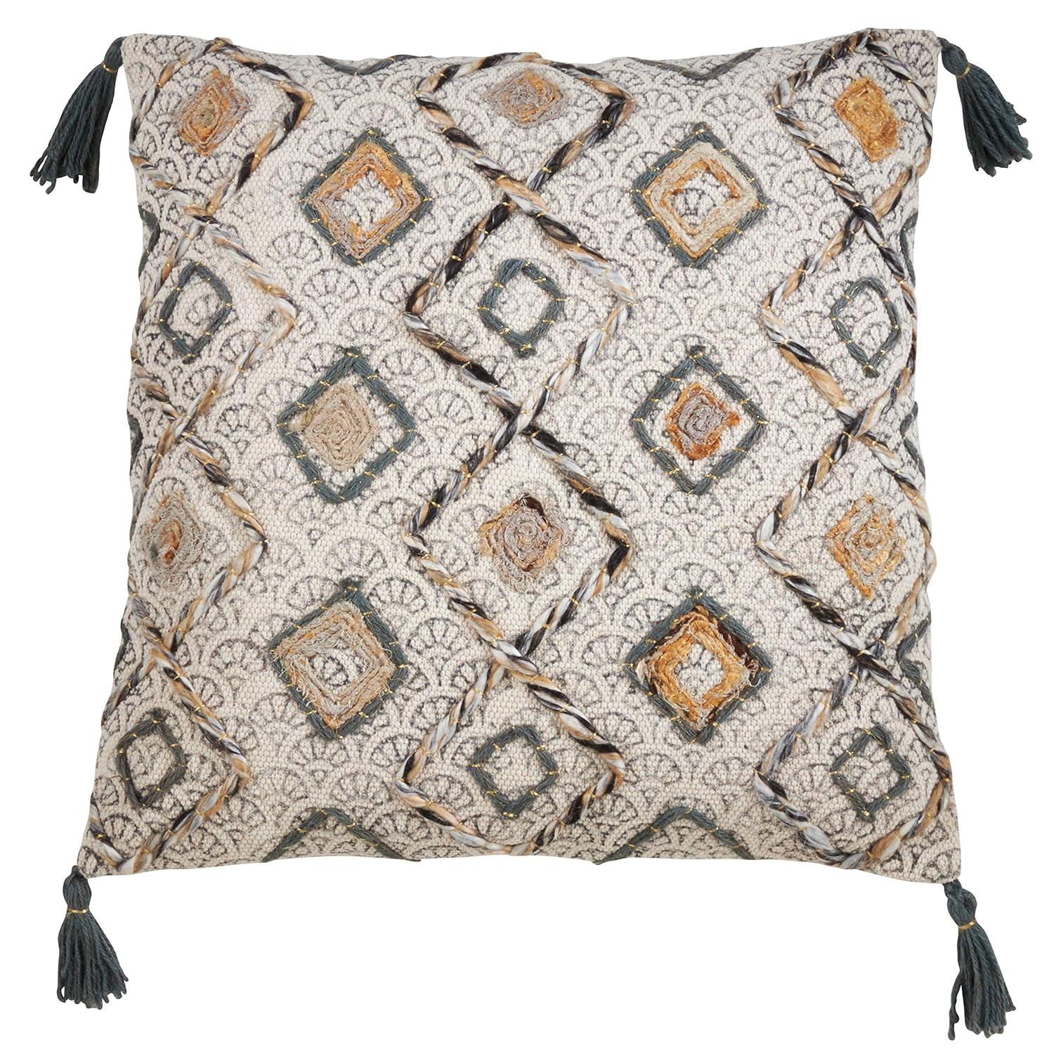 Saro Lauren Pillow Collection Geometric Cotton Pillow Cover