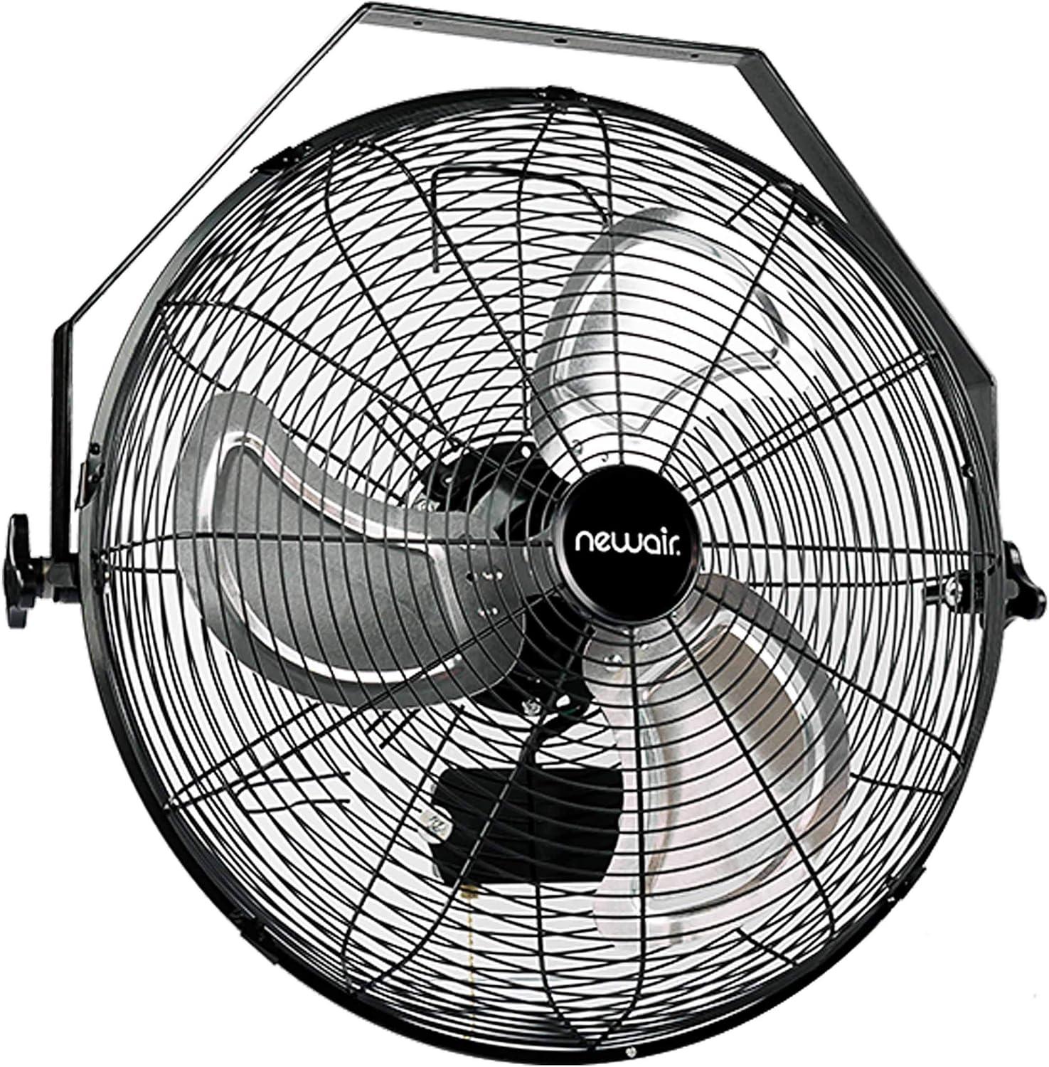 WindPro18W Industrial Black 18-inch High Velocity Wall Mount Fan