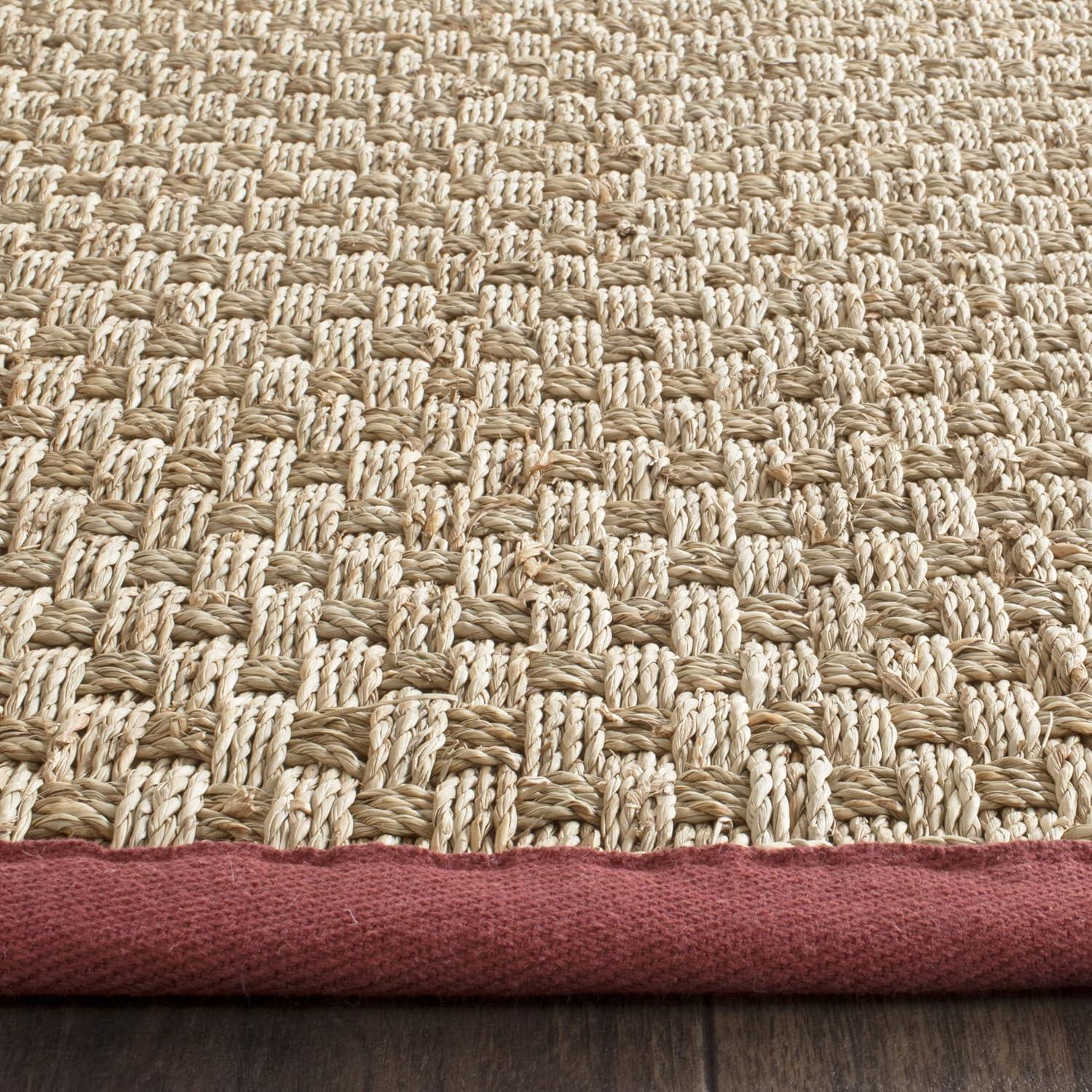 Natural Fiber NF114 Power Loomed Indoor Runner Rug - Natural/Red - 2'6"x8' - Safavieh.