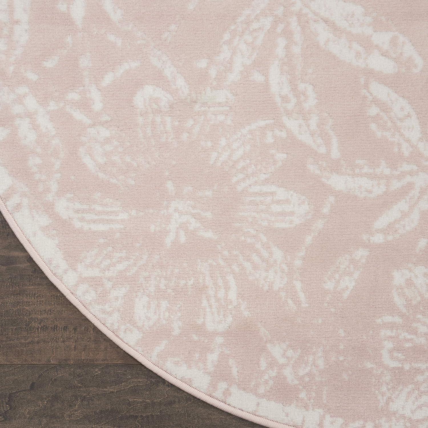 Nourison Whimsicle WHS05 Indoor only Area Rug - Pink 5' x round