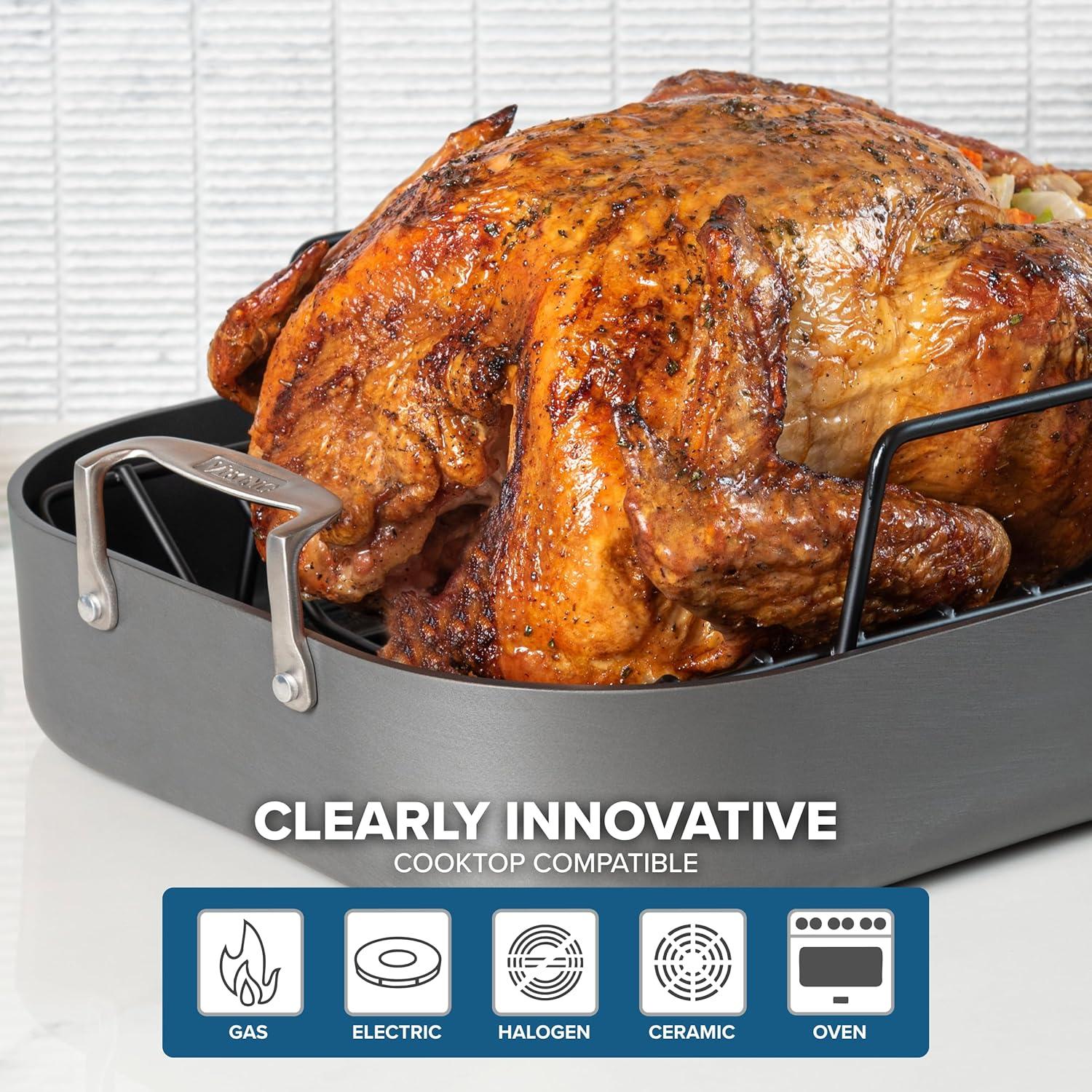 Viking ® 16" Non-Stick Roasting Pan with Rack and Carving Set