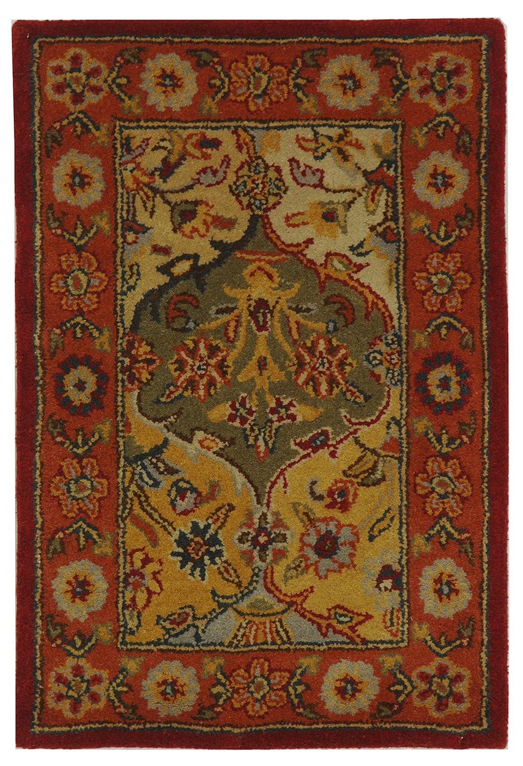 SAFAVIEH Heritage Woodville Traditional Wool Area Rug, Multi/Red, 2' x 3'