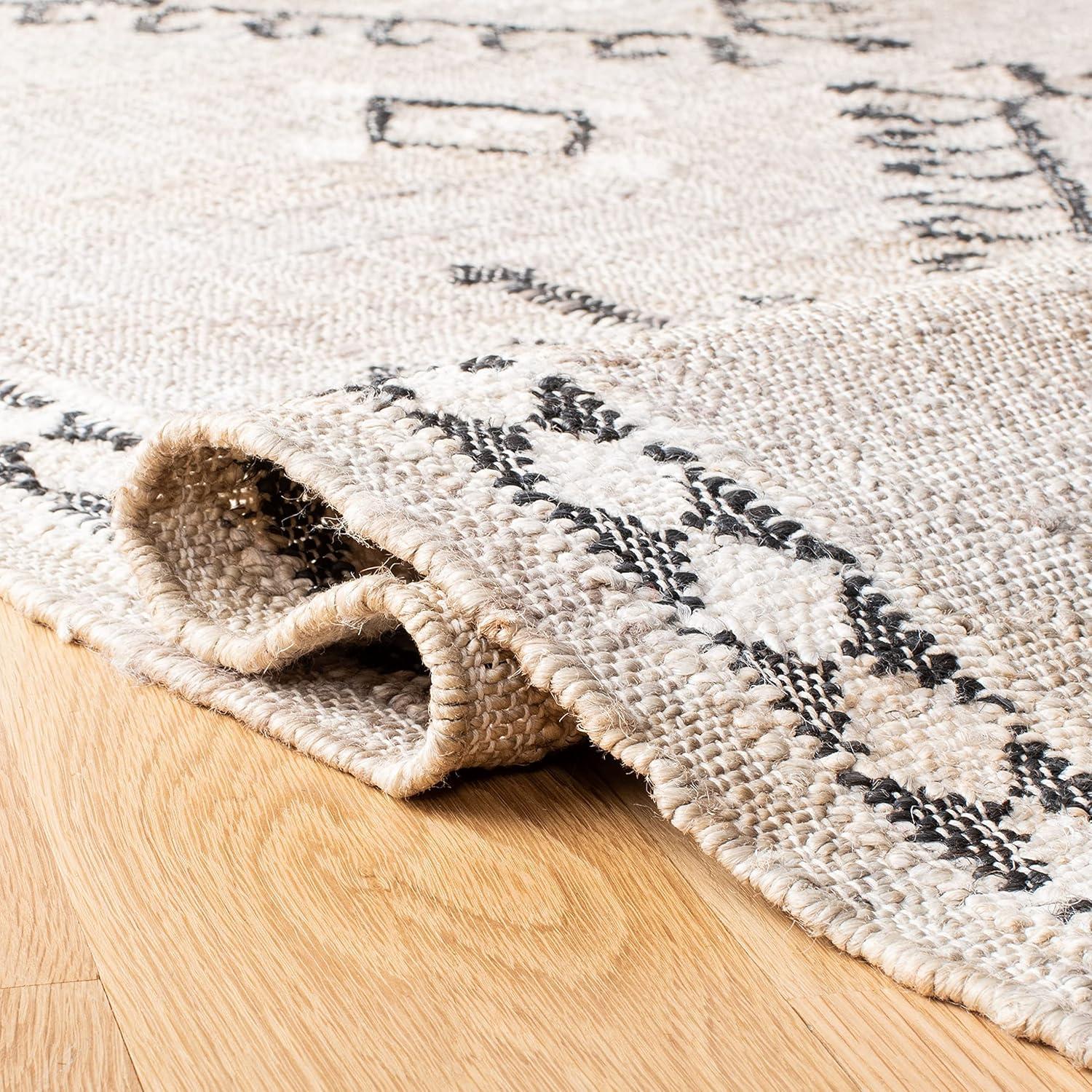 Kilim KLM762 Flat Weave Area Rug - Grey/Black - 7'x7' - Safavieh