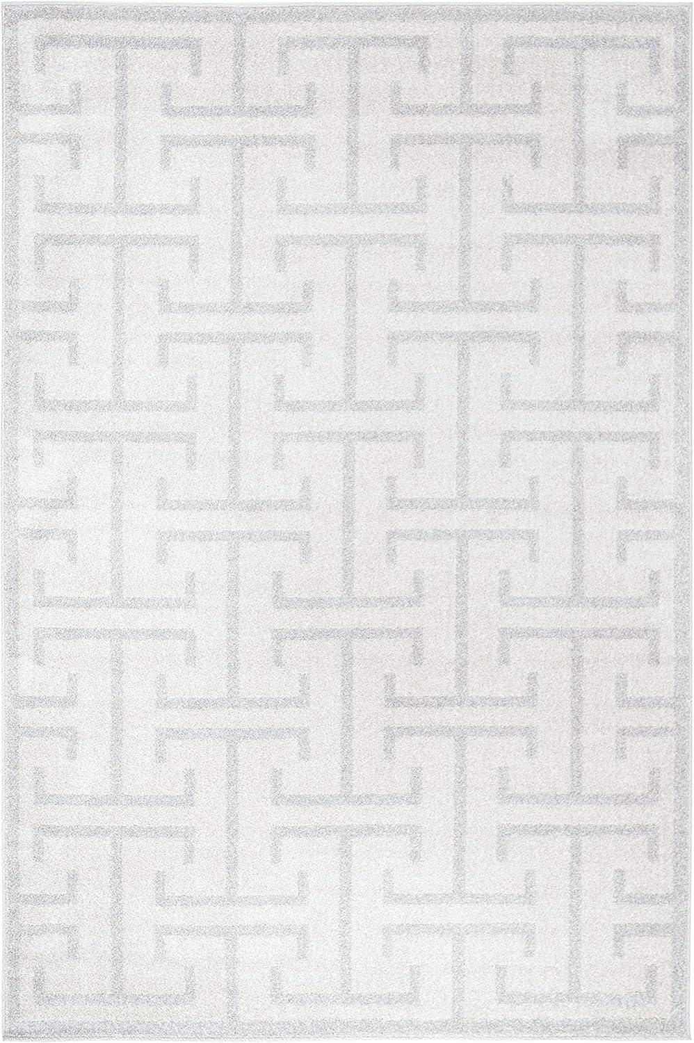 Amherst AMT404 Power Loomed Area Rug - Ivory/Light Grey - 5'3"x8' - Safavieh.