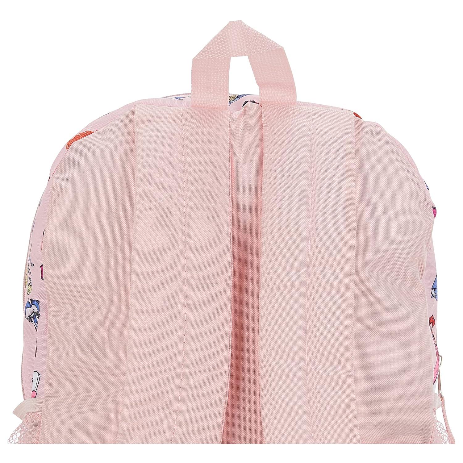Disney Princess Mochila de 16" con Estampado Integral para Niña Rosa
