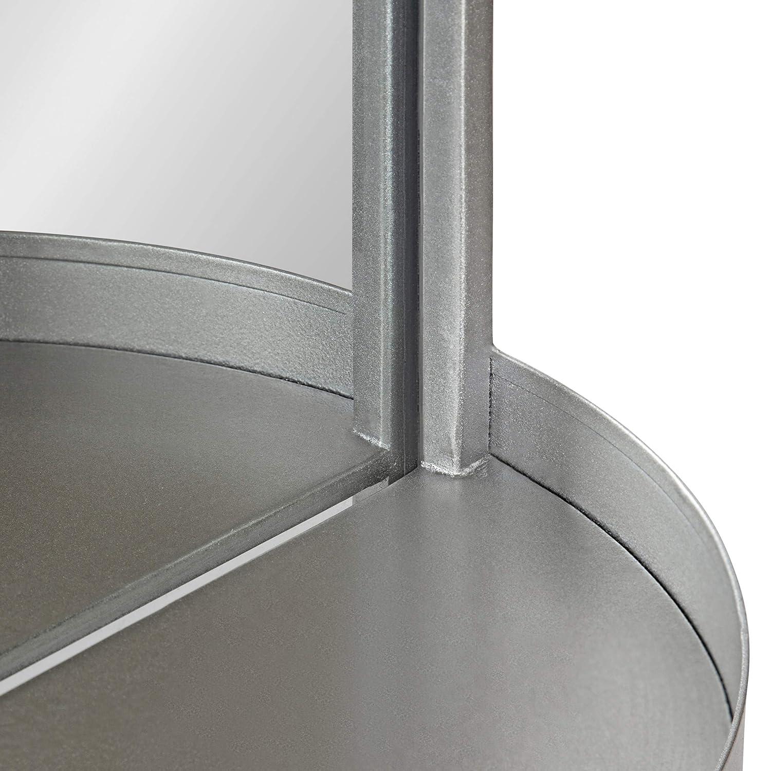 Lumi Metal Flat Mirror with Shelves