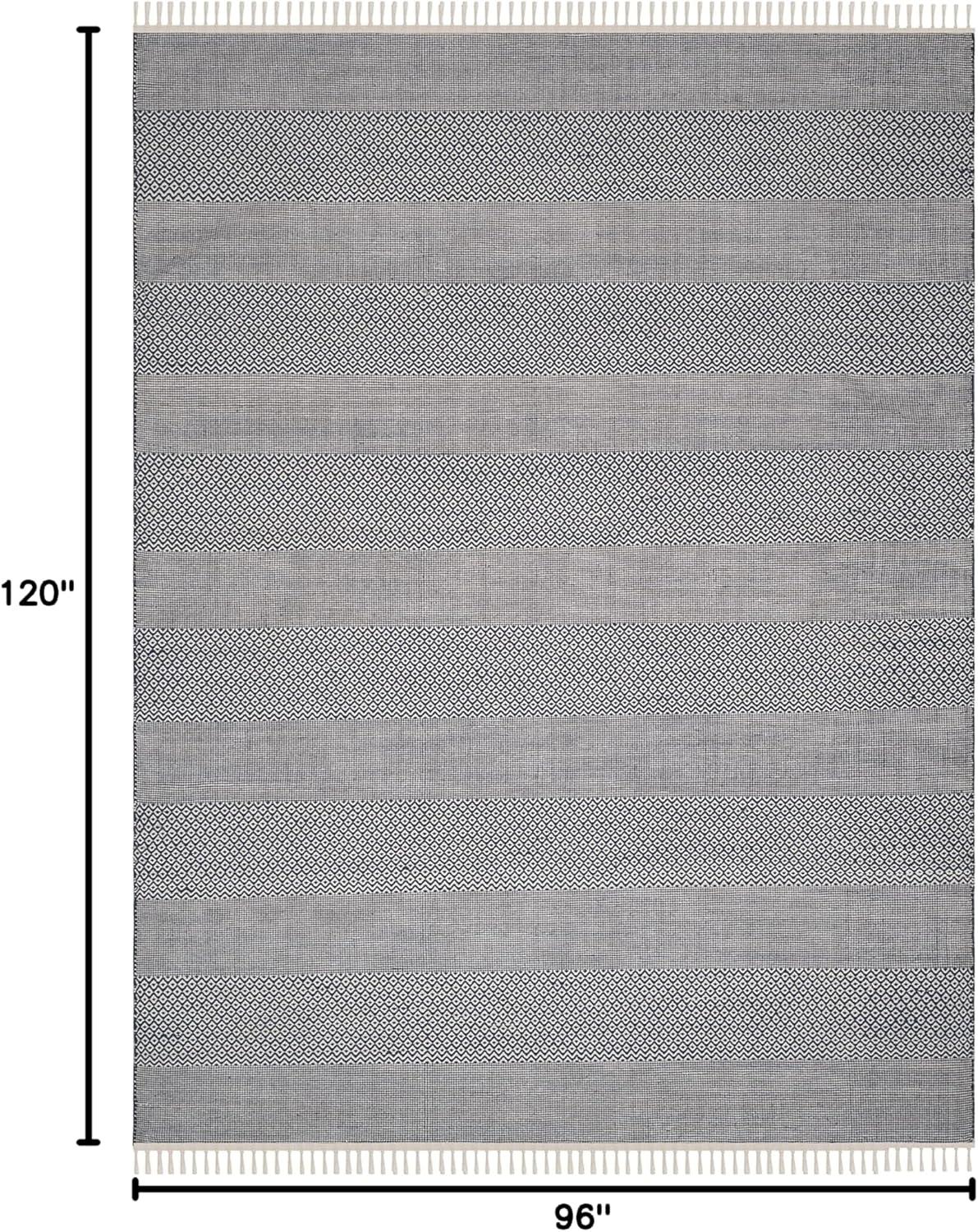 Montauk MTK330 Hand Woven Indoor Area Rug - Ivory/Navy - 8'x10' - Safavieh