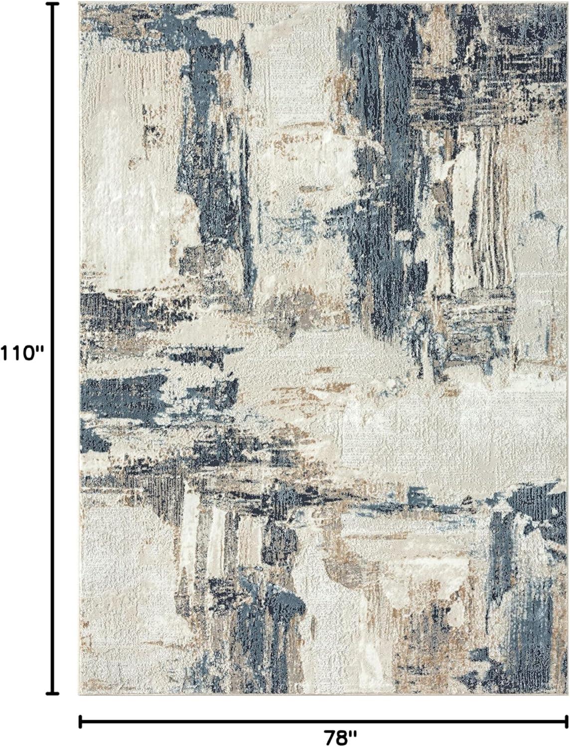 Luxe Weavers Distressed Abstract Area Rug