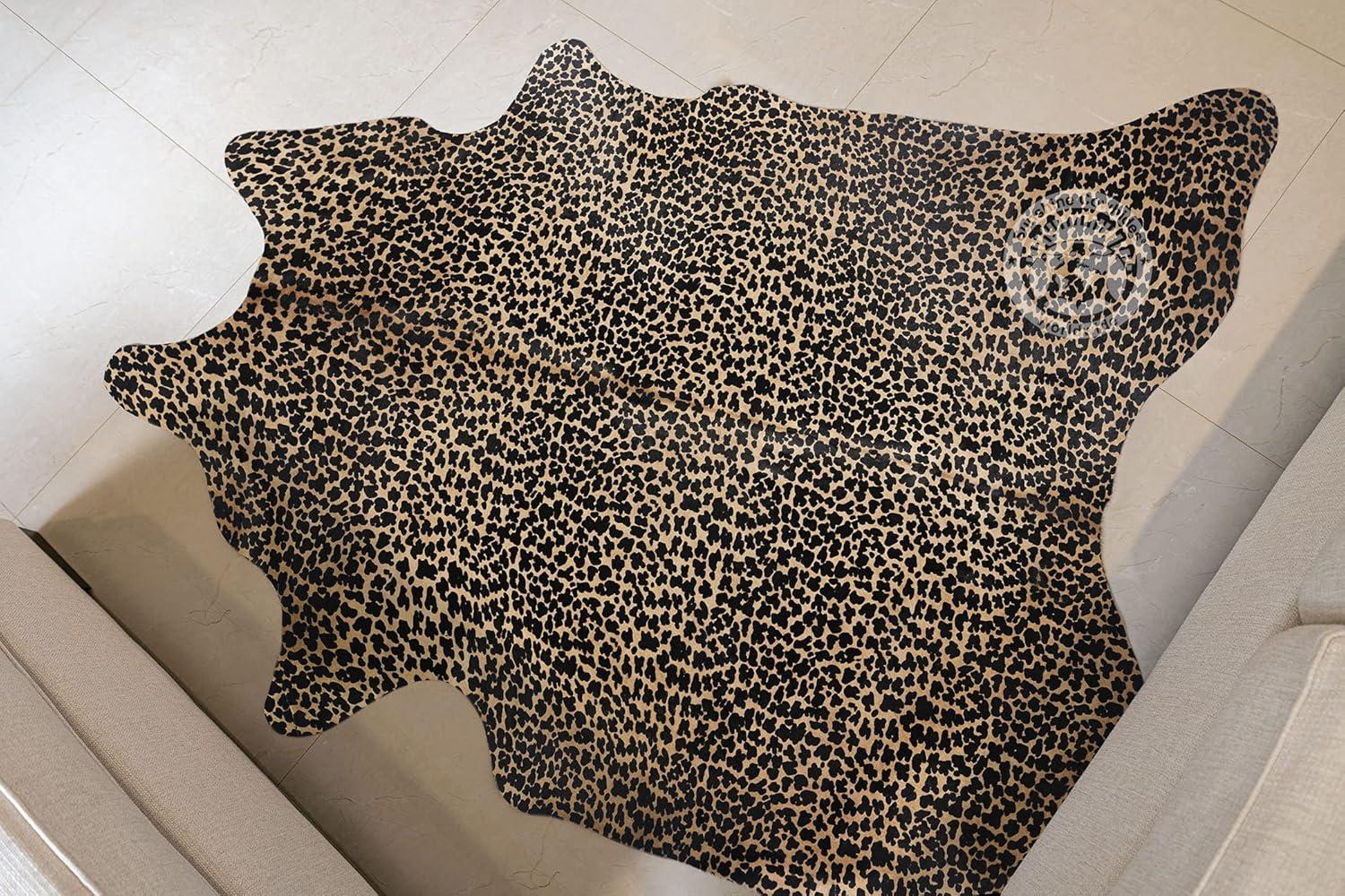 Real Brindle White Belly Cowhide Rug, Size 6x7-8' XXL