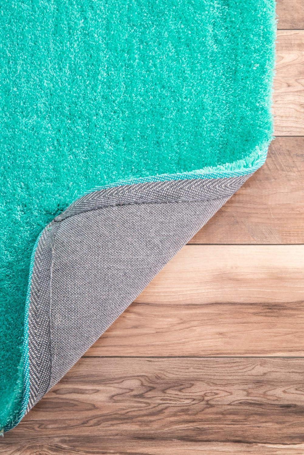 Nuloom Handmade Ombre Shag Shags Runner Indoor Area Rug - Turquoise 2' 6" x 8'