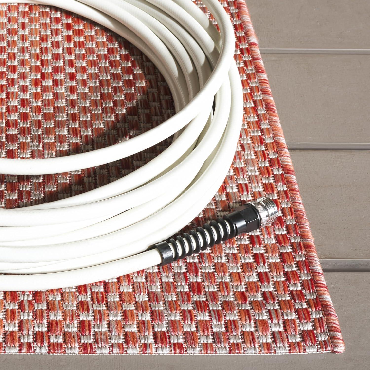 Courtyard CY8521 Power Loomed Indoor/Outdoor Area Rug - Red/Beige - 6'7"x6'7" - Safavieh.