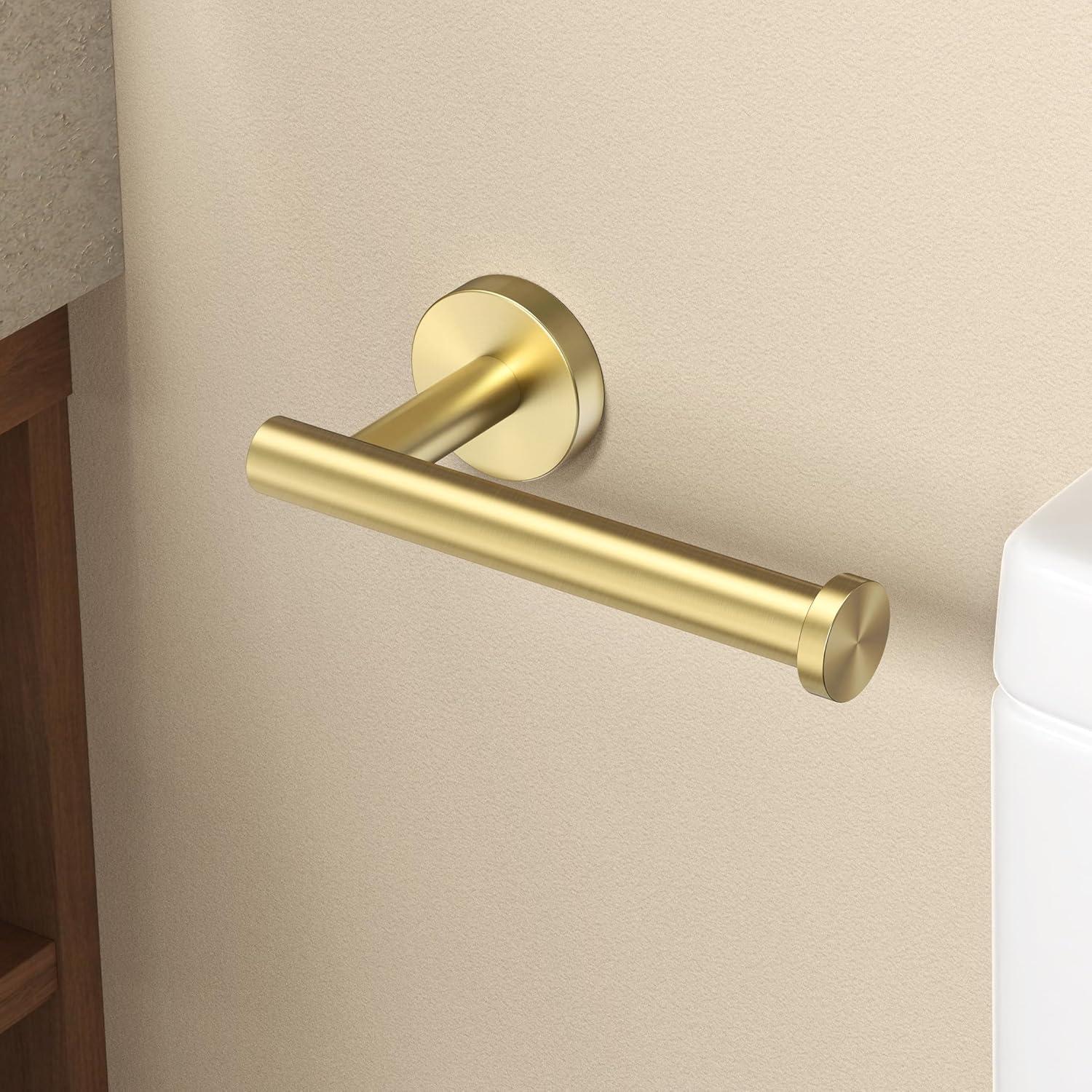 KES Bathroom Toilet Paper Holder Brushed Brass Wall Mount Toilet Roll Holder SUS304 Stainless Steel, A2175S12-BZ 1