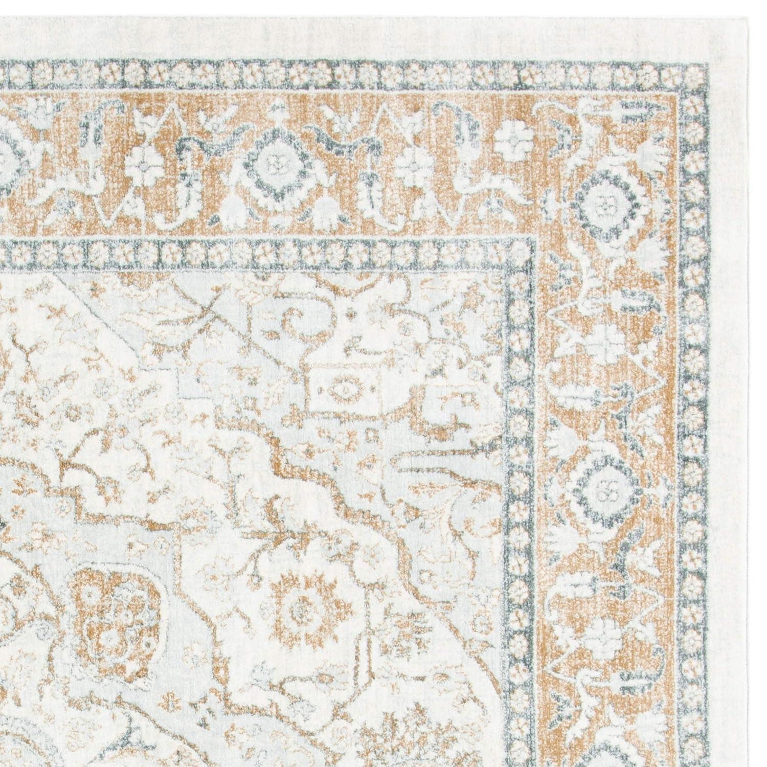 Isabella ISA936 Power Loomed Area Rug - Cream/Beige - 6'7"x6'7" - Safavieh