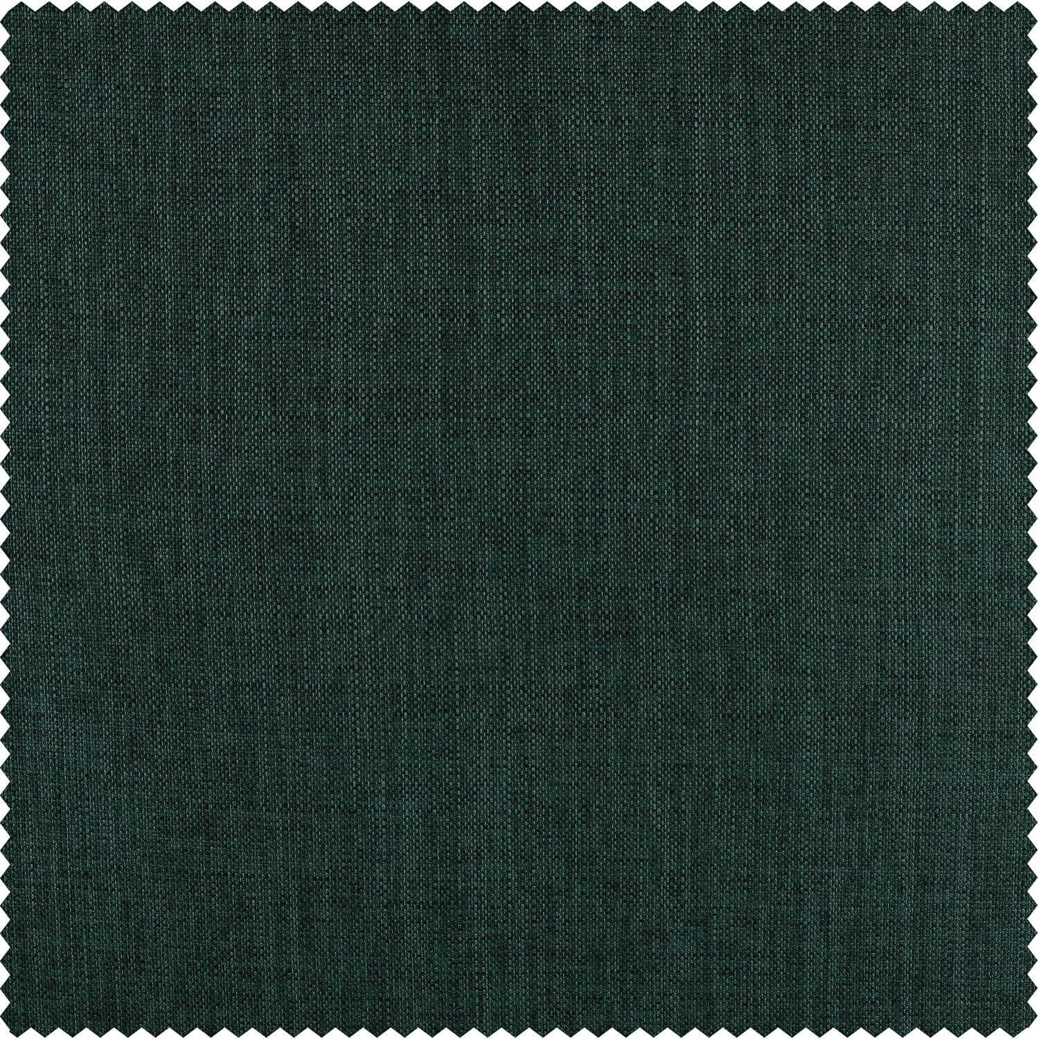 HPD Half Price Drapes Empire Green Italian Faux Linen Room Darkening Curtains with Rod Pocket - 1 Panel - Window Curtains for Living Room & Curtains for Bedroom, 50W X 108L