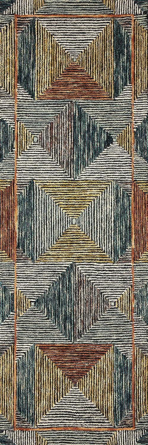 Loloi II Spectrum Geometric Lagoon / Spice Area Rug