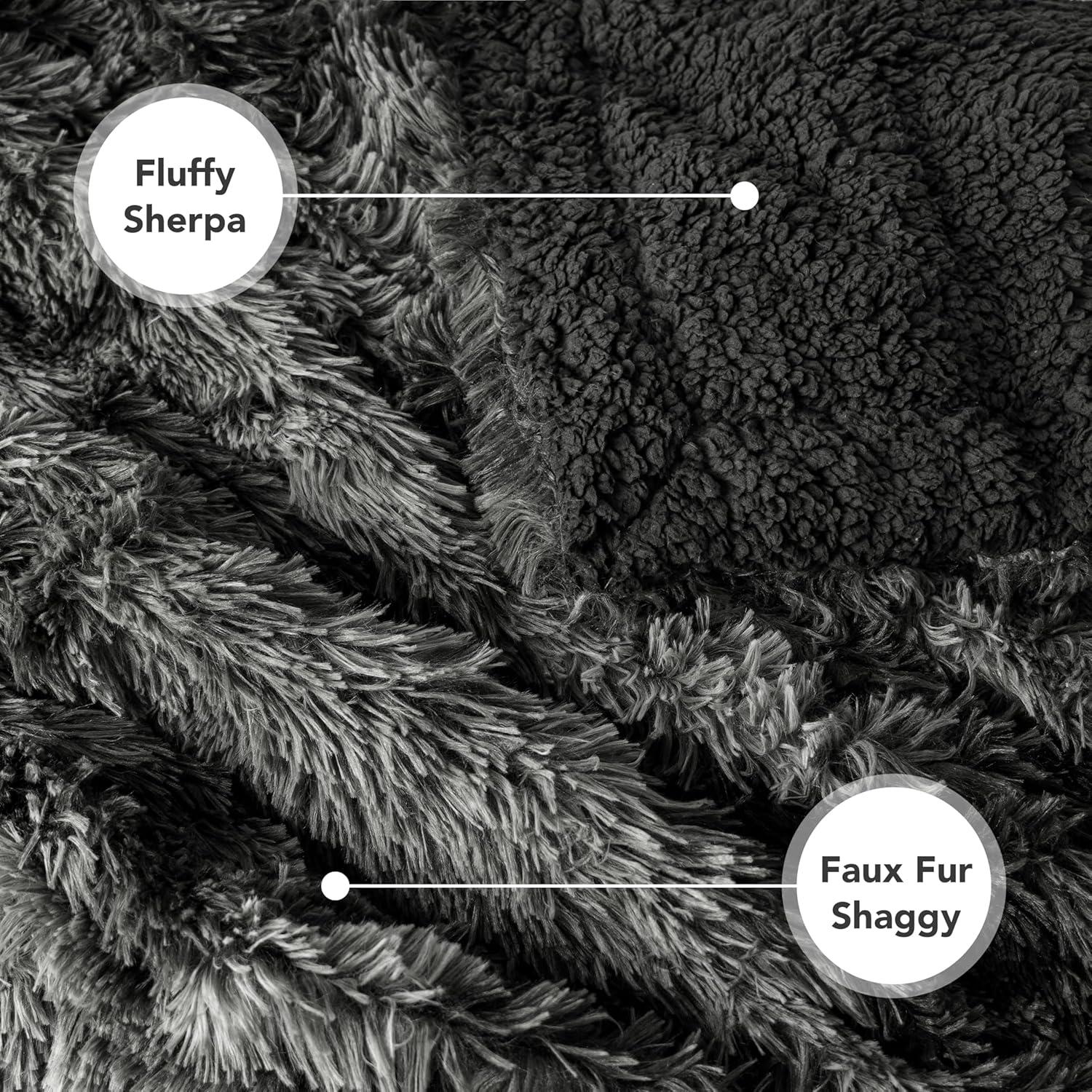 PetAmi Faux Fur Sherpa Pet Blanket