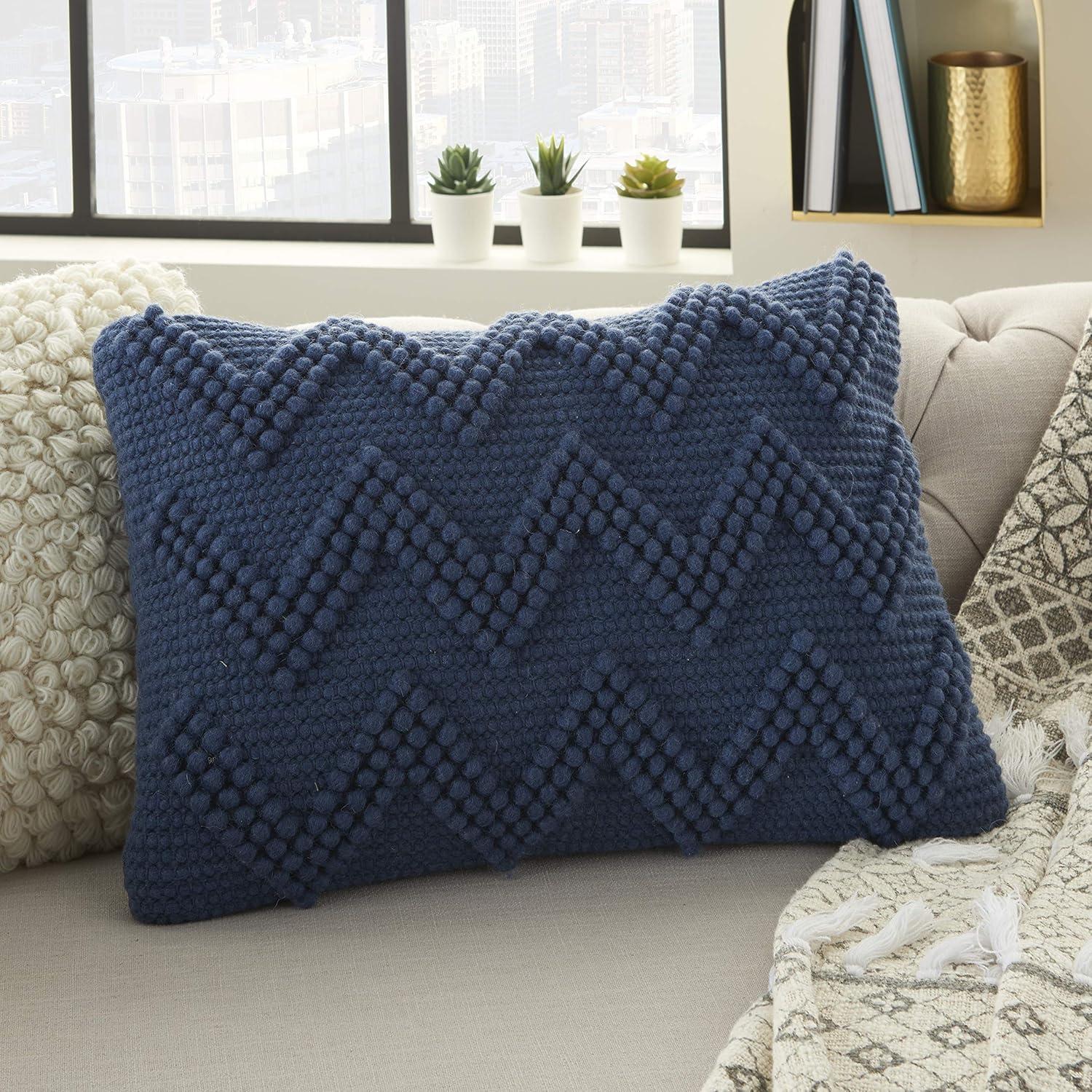 Nourison Life Styles Decorative Throw Pillow, 14" x 20", Navy