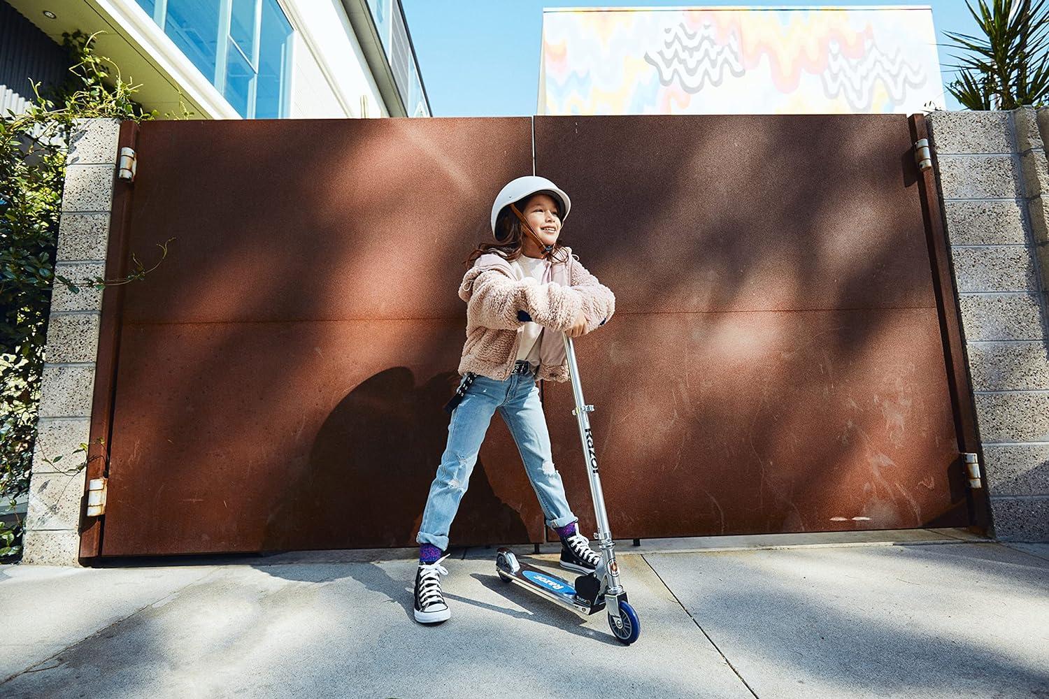Razor A Kick Scooter for Kids - Pink, Lightweight, Foldable, Aluminum Frame, for Child Ages 5+