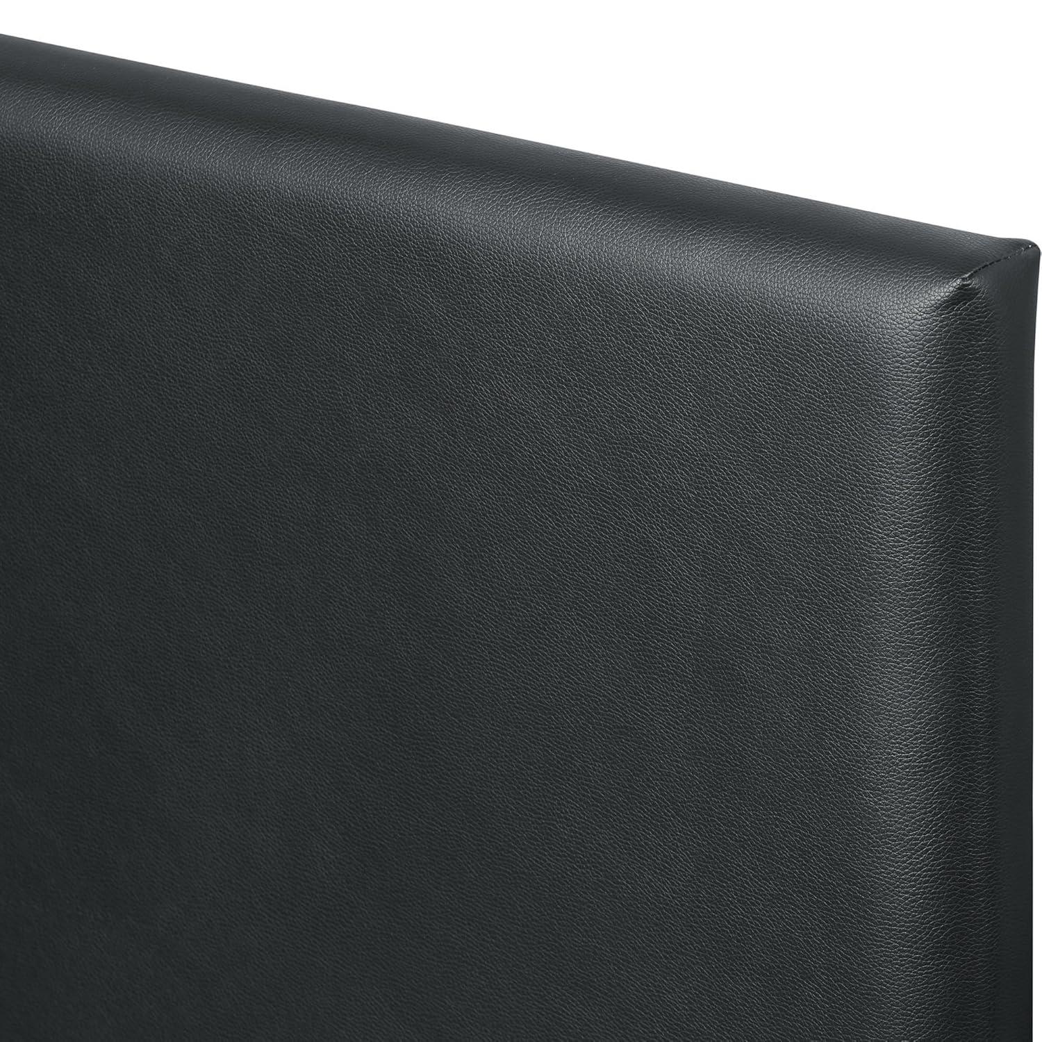 Camden Isle Abbey Platform Bed | Upholstered | Low Profile | Queen, Black