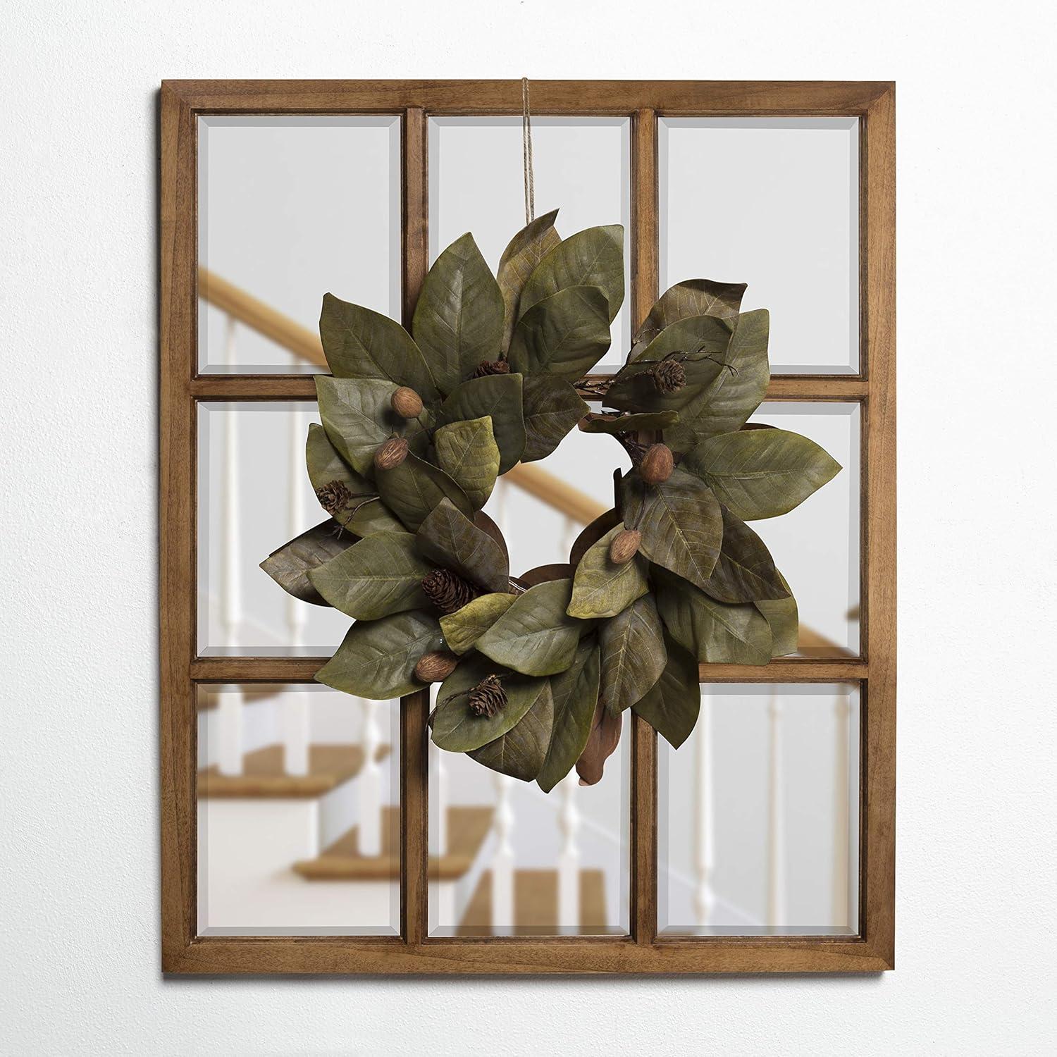 Hogan Windowpane Wall Mirror - Kate & Laurel All Things Decor