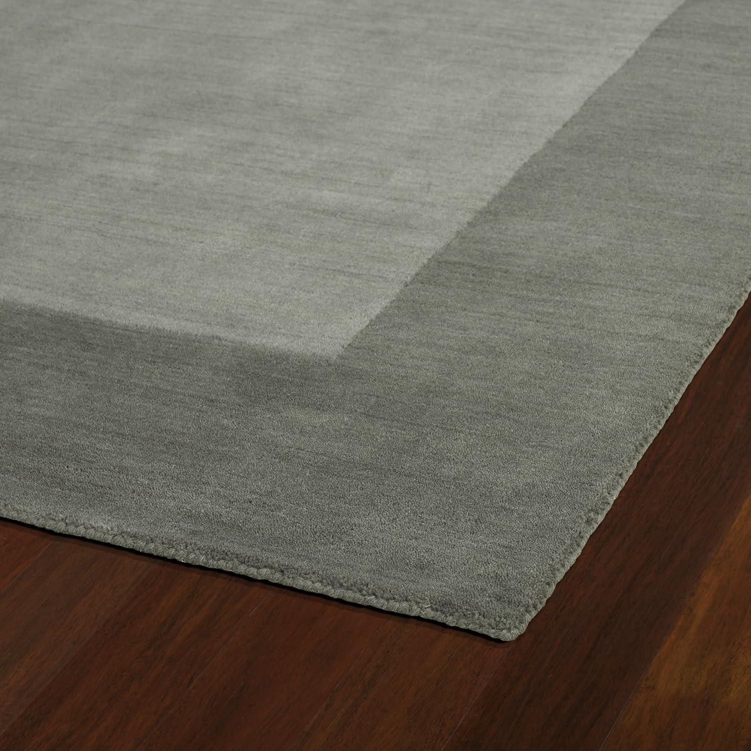Gray Hand-Tufted Wool Rectangular Area Rug