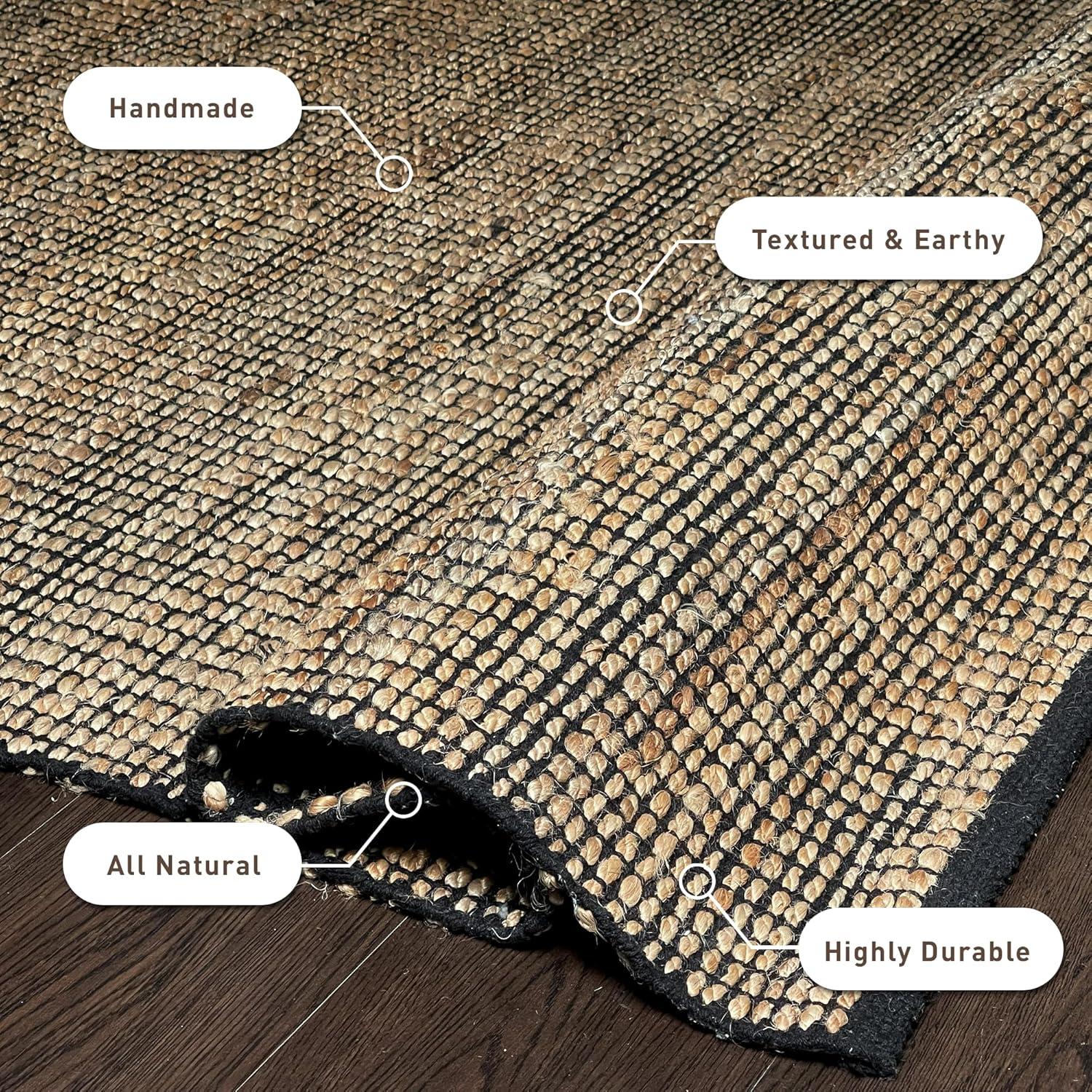3'x5' Pata Hand Woven Chunky Jute Area Rug, Natural - JONATHAN Y