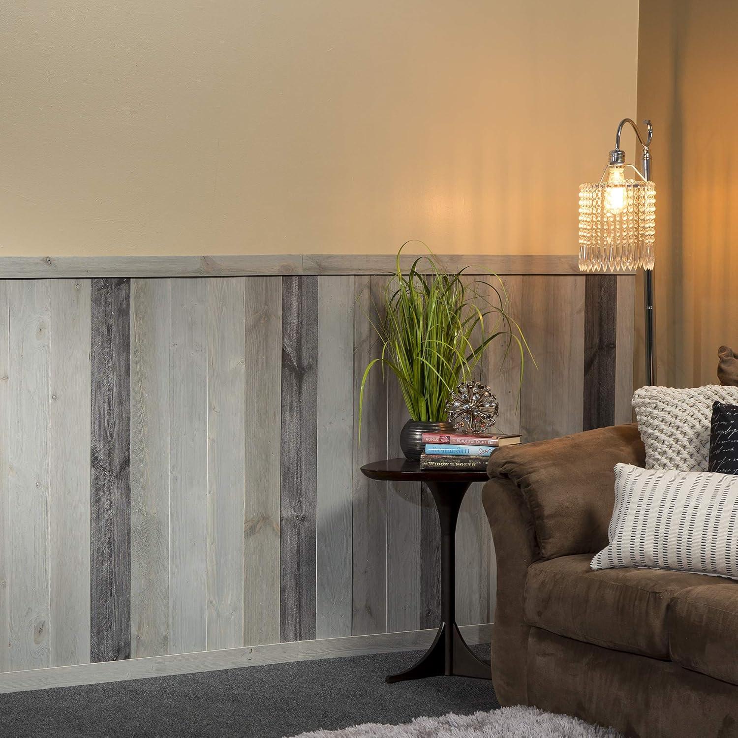 Rustic Grove Wood Planks (Mixed Gray-Dark)