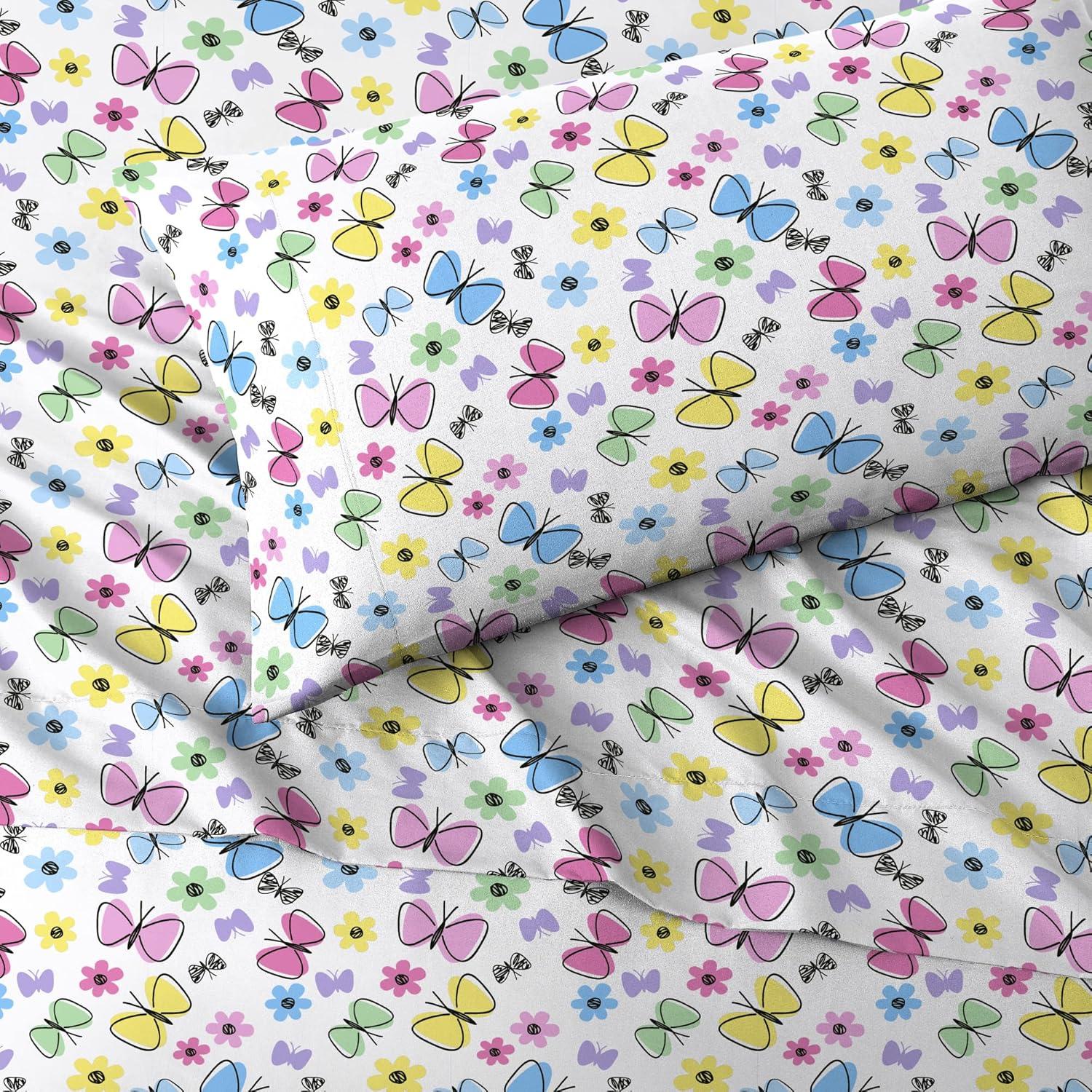 Microfiber Floral Sheet Set