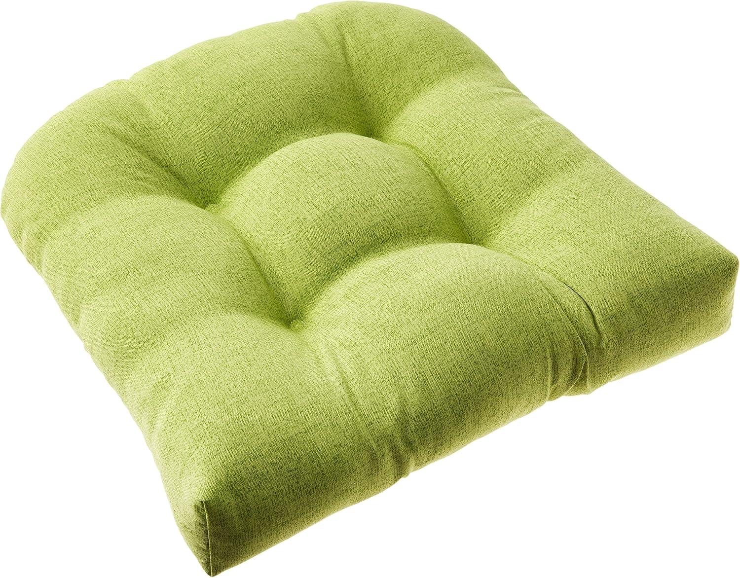 Baja Lime Green Wicker Chair Cushion Duo