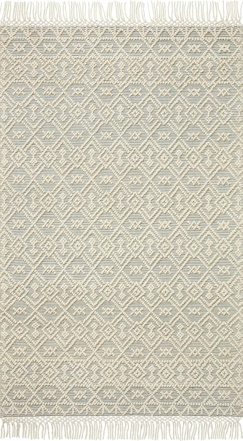 Loloi II Noelle Ivory / Blue Geometric Area Rug 2'-3" x 3'-9"