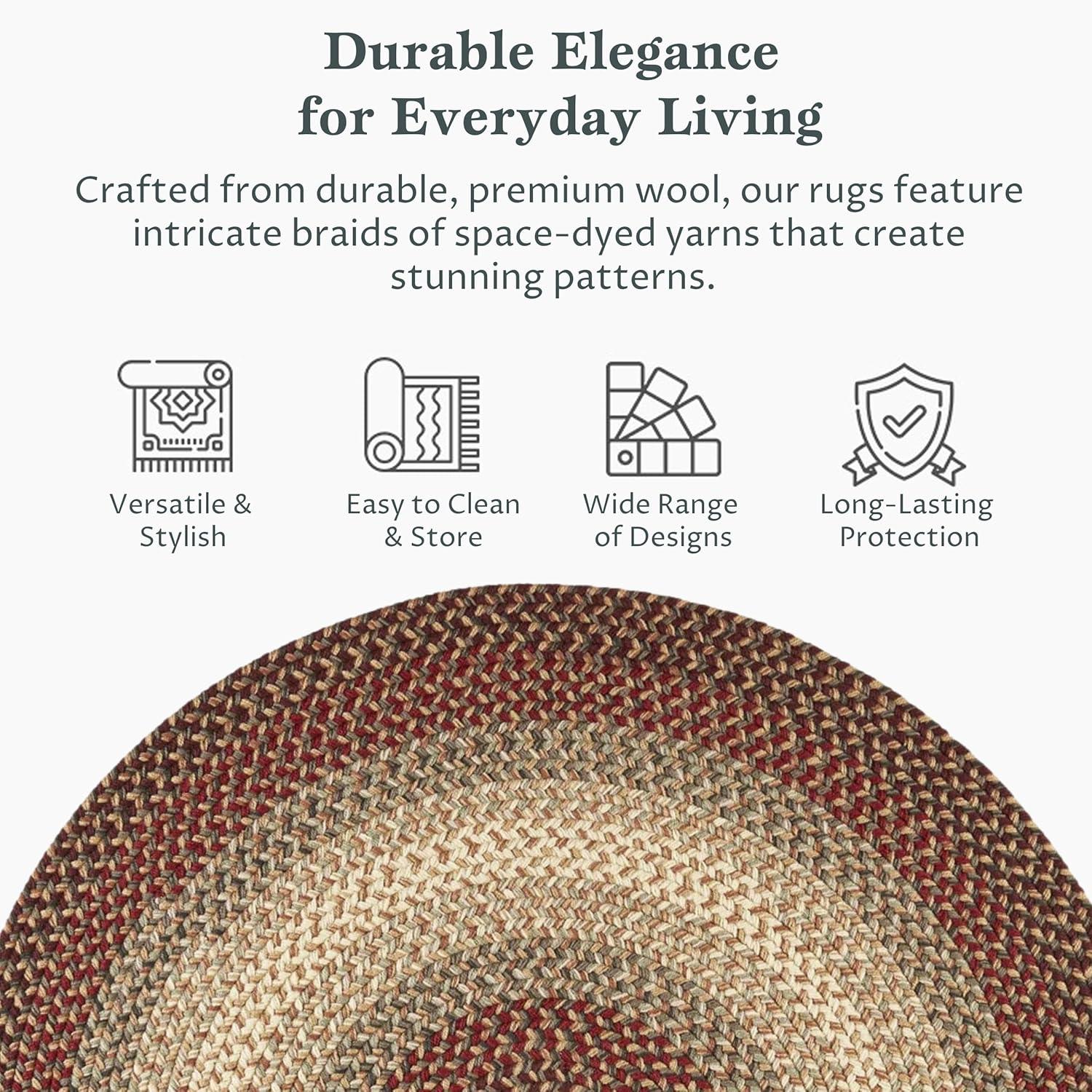 Rhody Rug  Easy Living 6' Round Rug Spanish Red