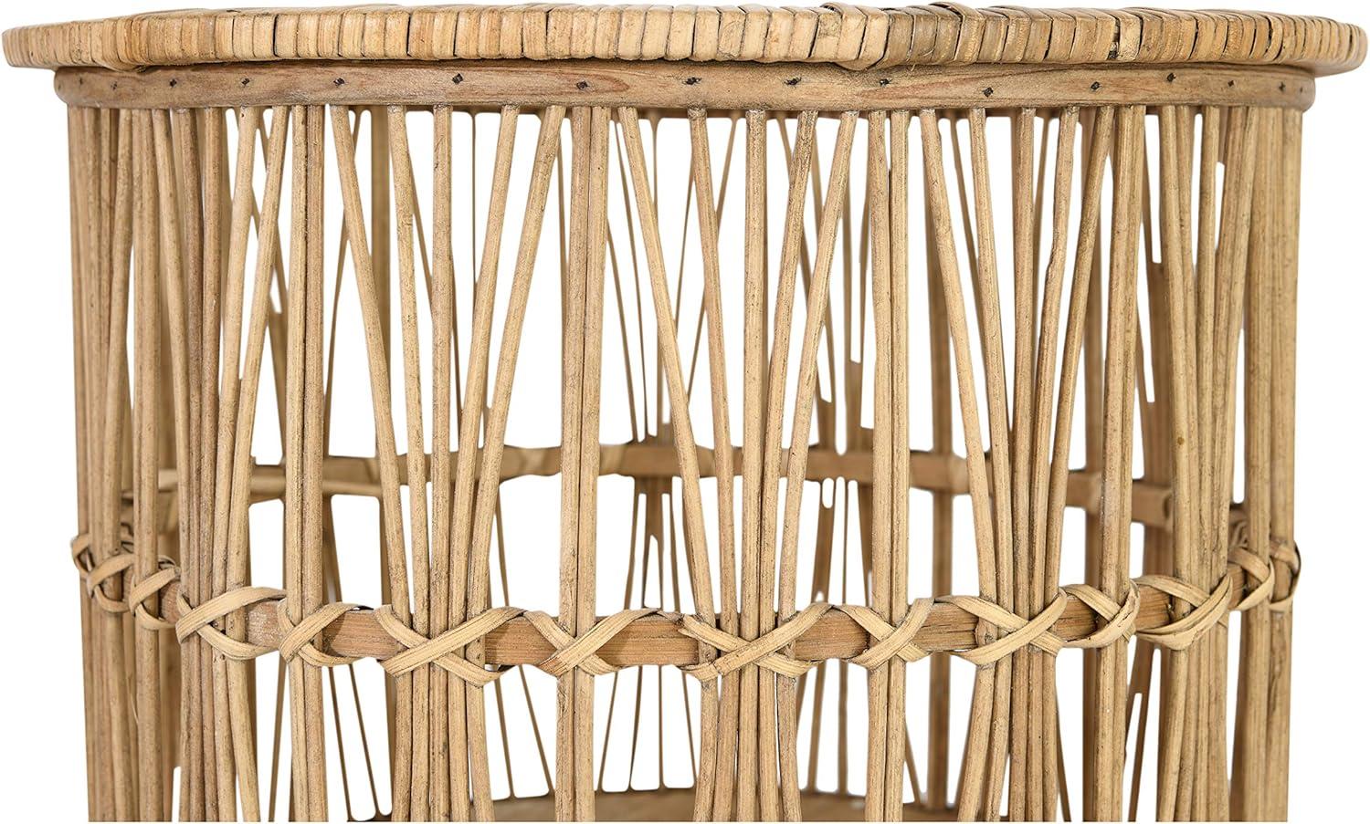 Creative Co-Op 11.25", 13.5" & 15.75" Woven Bamboo Footed Baskets (Set of 3 Sizes)