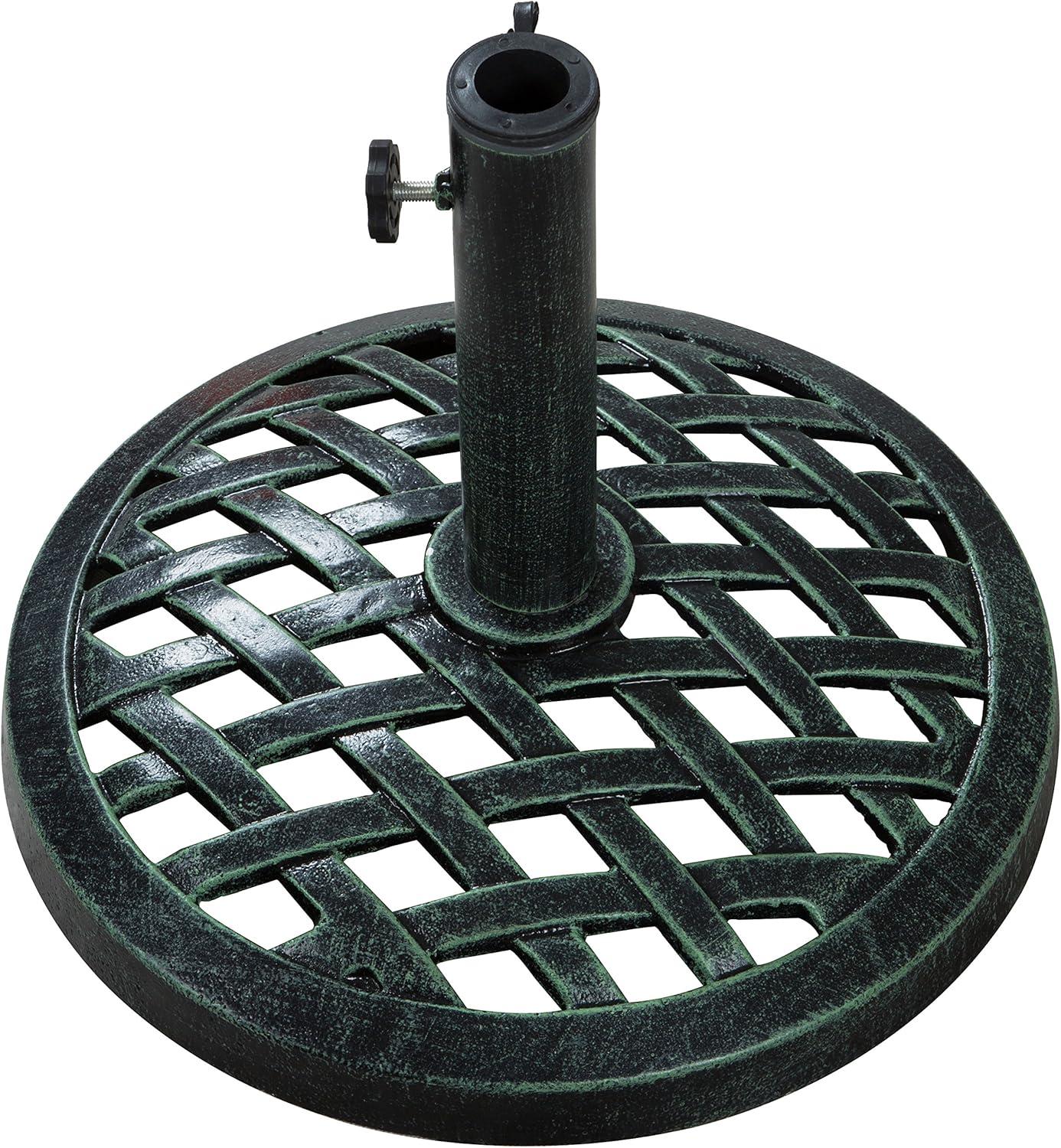 Cast Iron Umbrella Base - 17.7 Inch Diameter by Trademark Innovations