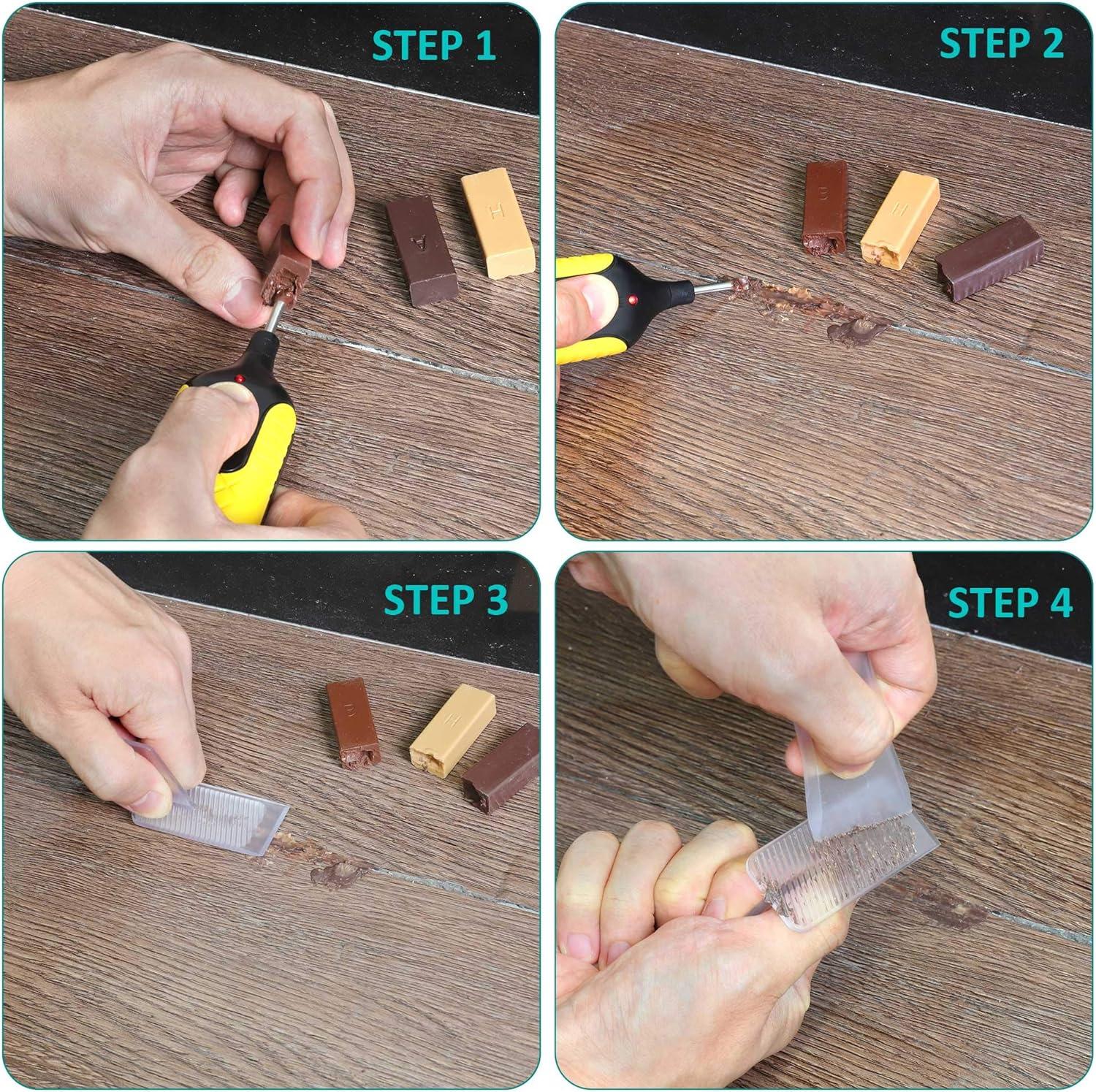 Navaris Wood Floor Repair Kit - Wax Sticks and Melting Tool, 1 Count