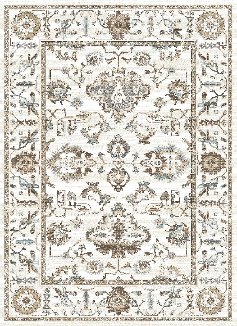 3562-0021-BONE Colosseo Area Rug&#44; Bone - 5 ft. 3 in. x 7 ft. 3 in.