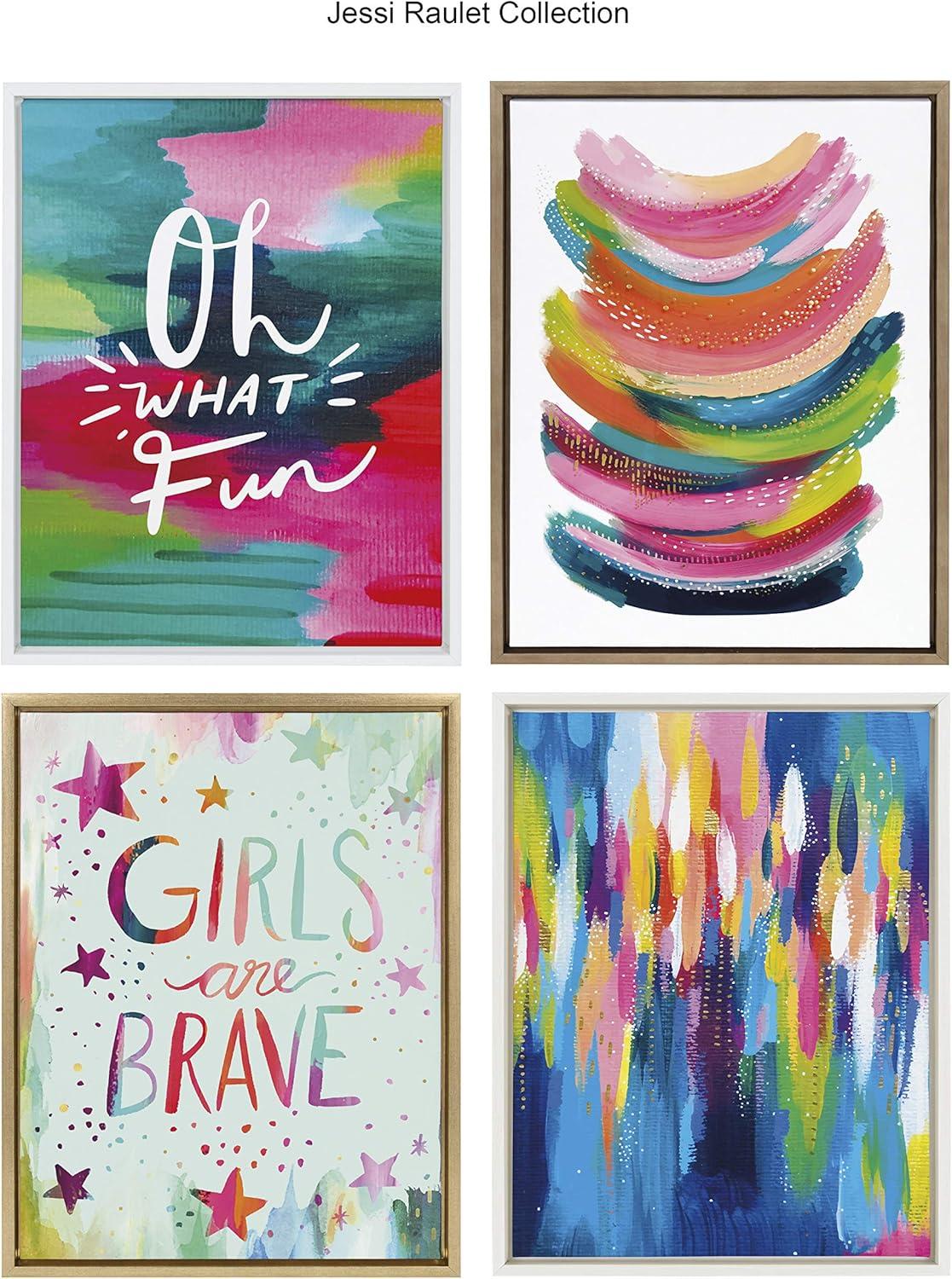 18" x 24" Sylvie Oh What Fun by Jessi Raulet of Etta Vee Framed Canvas White - Kate & Laurel All Things Decor