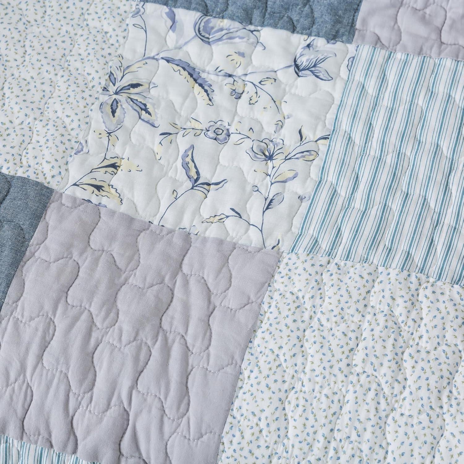 Coastal Patchwork 50" x 60" Cotton Quilted Throw Blanket