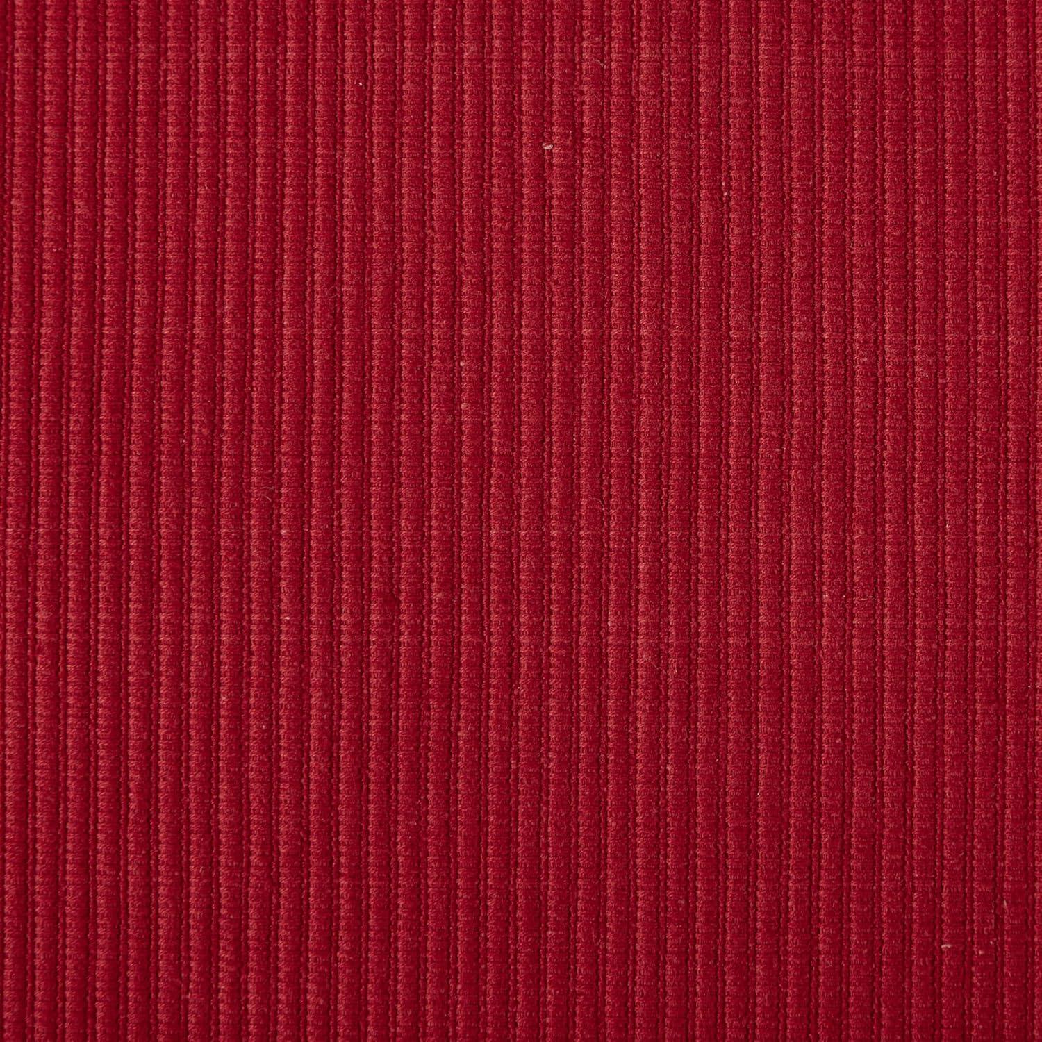 DII Modern Style Cotton Ribbed Placemat in Cardinal Red (Set of 6)