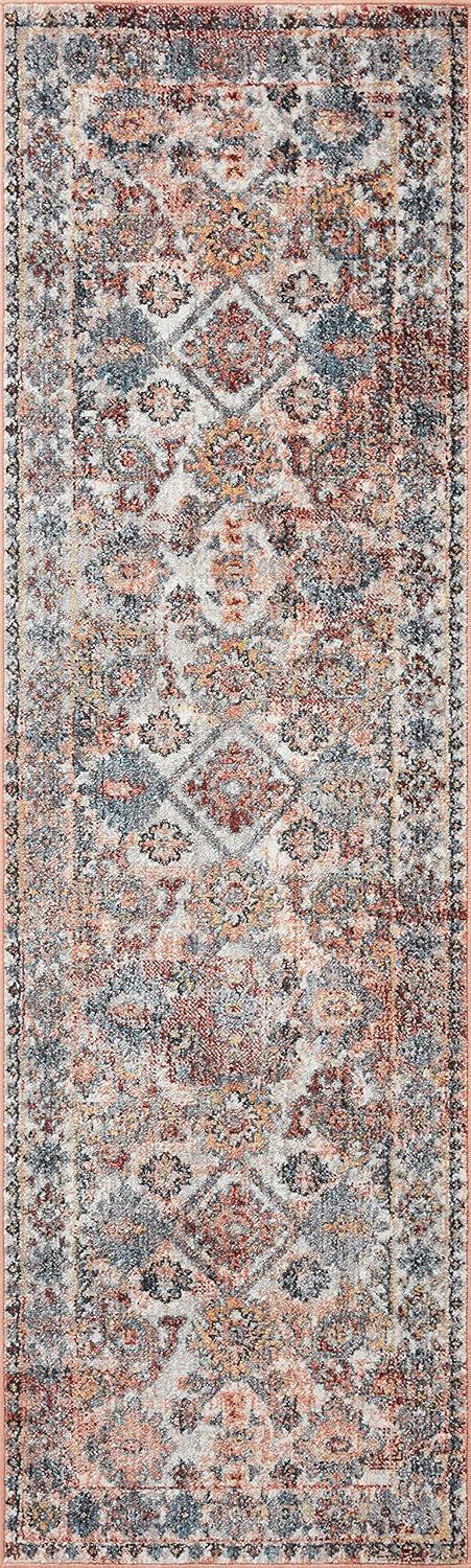 Ivory Elegance Rust & Multi Vintage-Inspired Area Rug 7'-10" x 10'