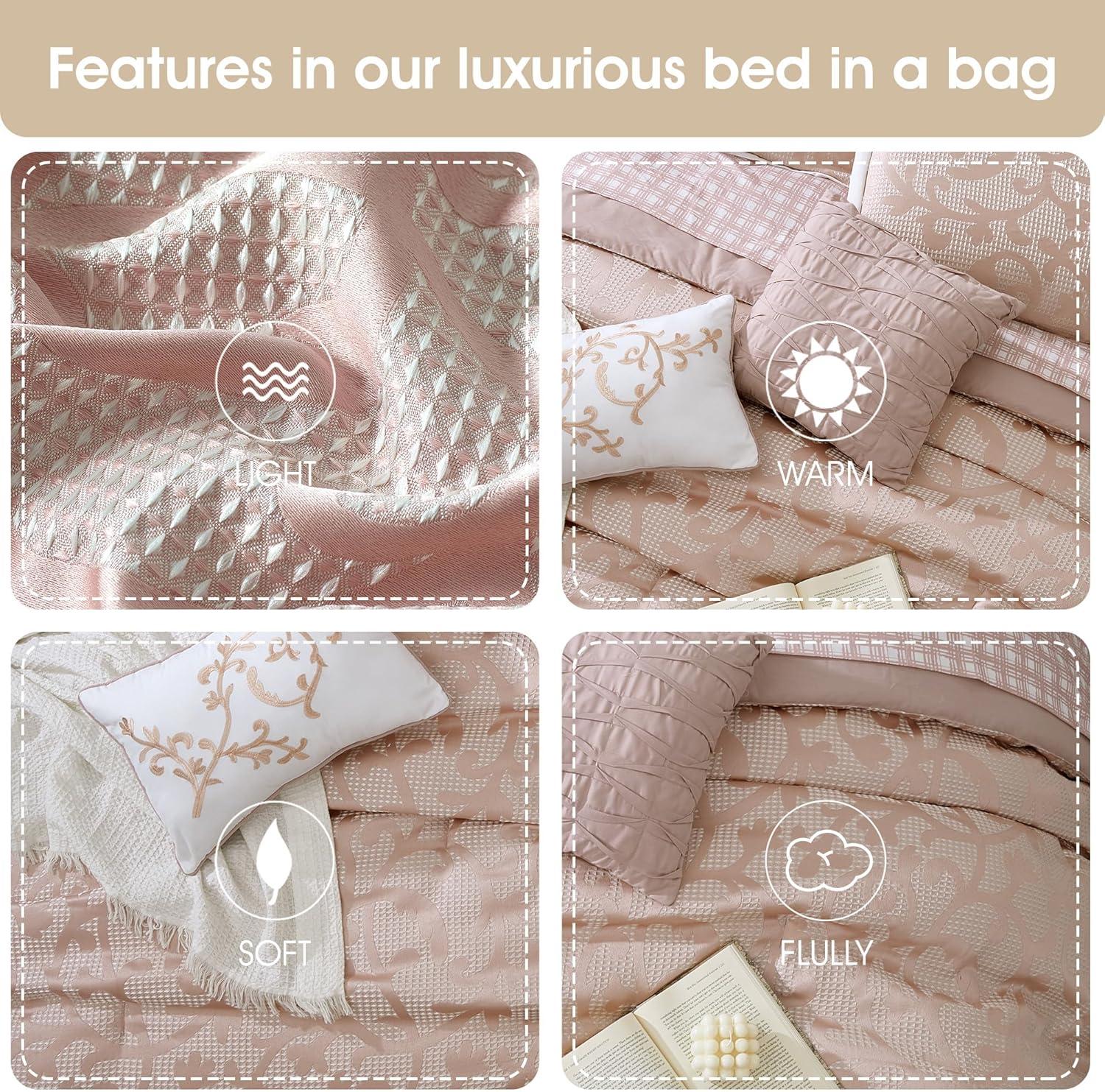 Nanshing America, Inc Janella 14 Piece Luxury Glam Comforter Set
