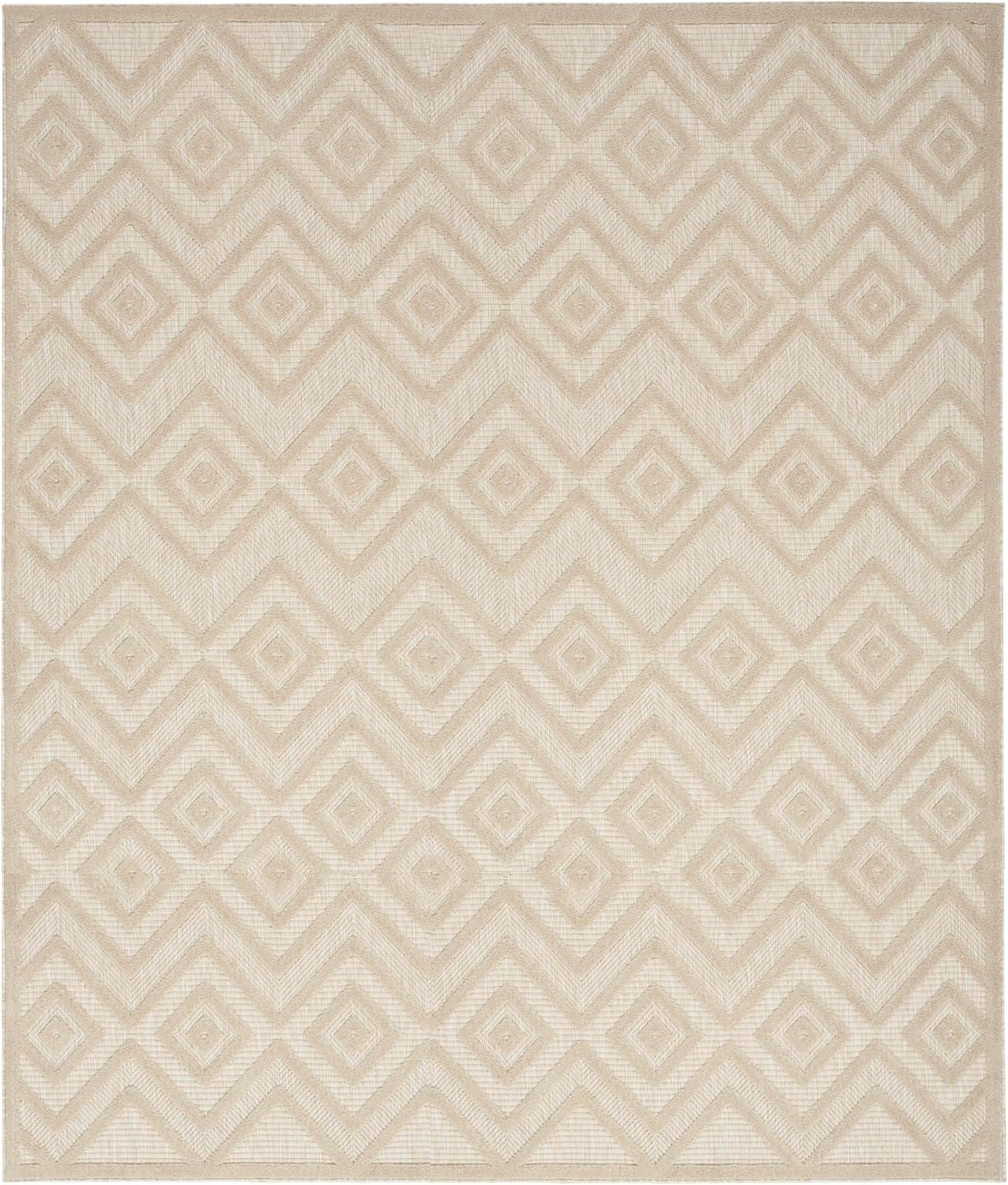 Nourison Versatile Solid Diamond Indoor Outdoor Flatweave Area Rug