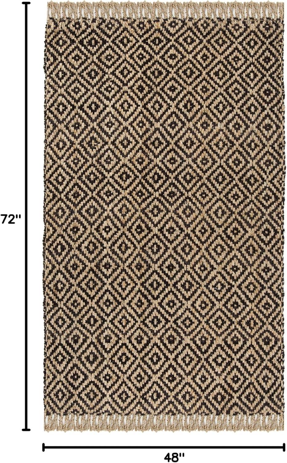 Natural Fiber NF266 Hand Woven Indoor Area Rug - Orange/Natural - 4'x6' - Safavieh.