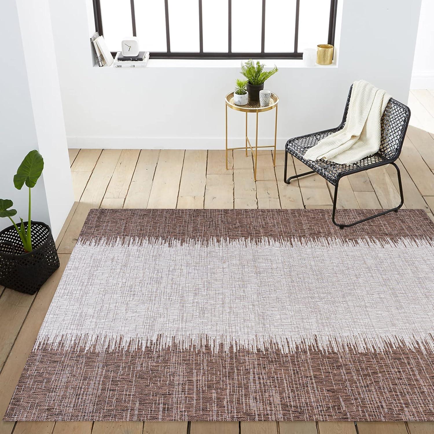 Tavira Modern Strie' Indoor/Outdoor Runner Rug - JONATHAN Y