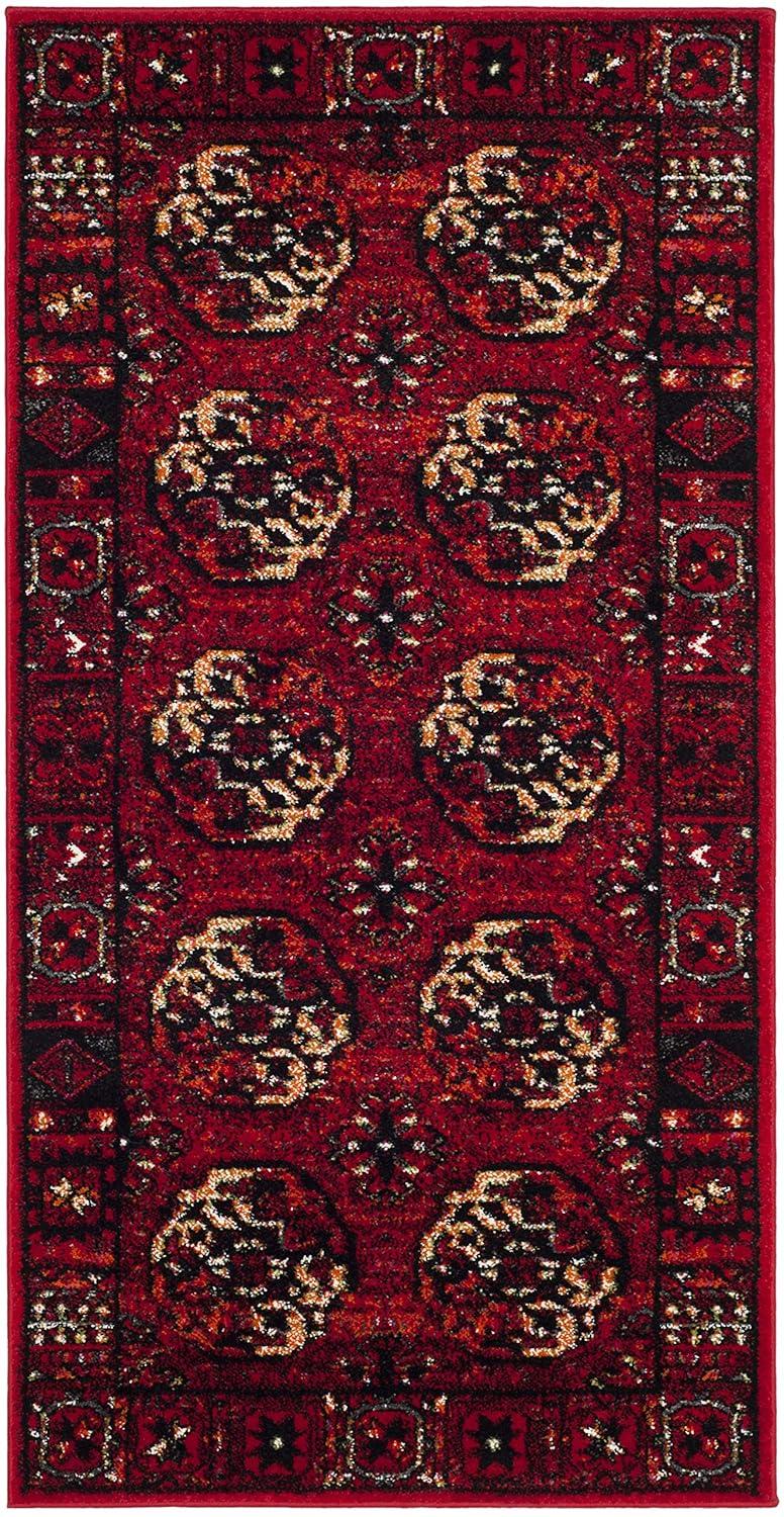 Vintage Hamadan VTH212 Power Loomed Indoor Accent Rug - Red/Multi - 2'7"x5' - Safavieh