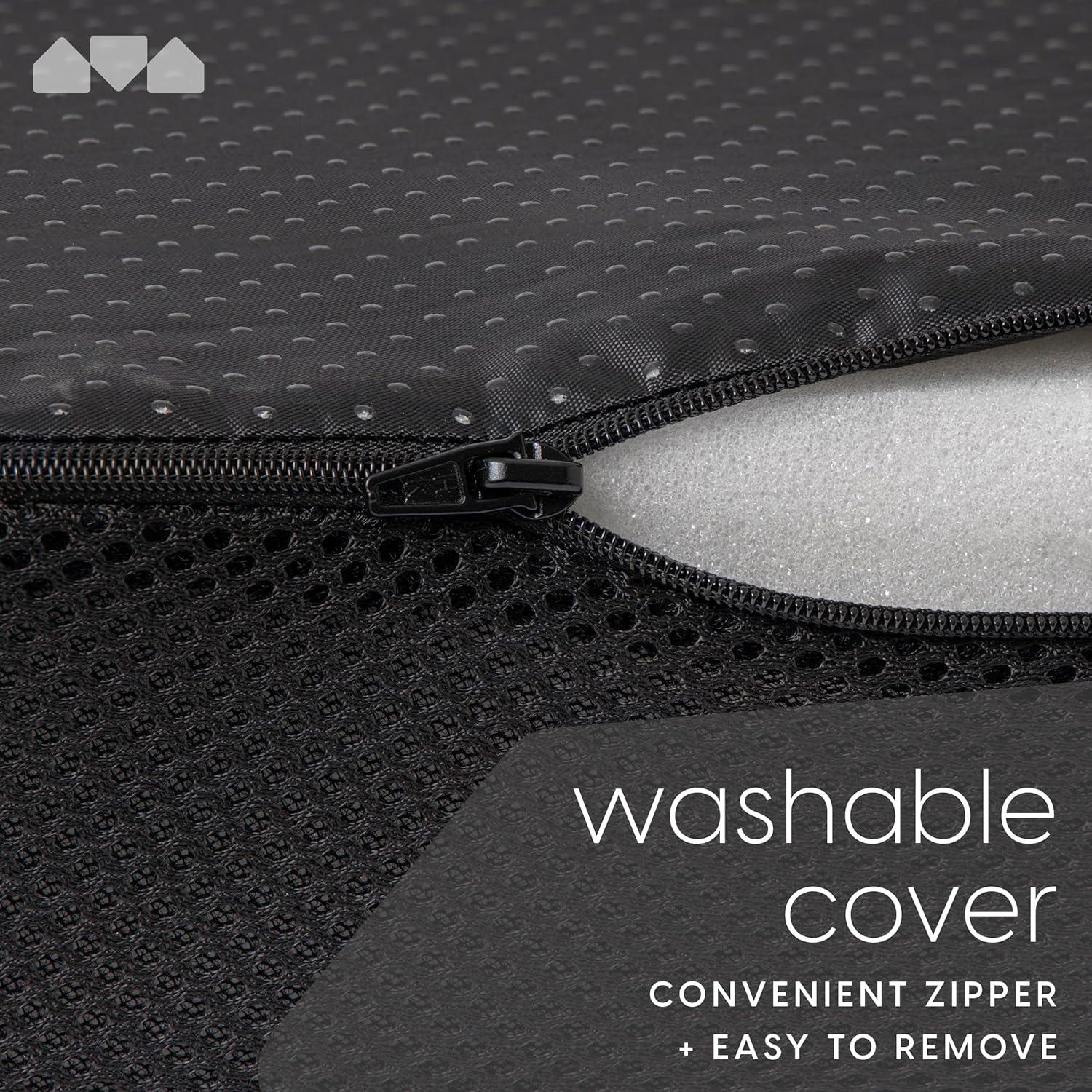 Milliard Memory Foam Seat Cushion Chair Pad – Office Chair Cushion for Enhanced Comfort & Posture Support, Ideal for Office, Car, and Travel Seat Cushion – Cushion for Chair – (Black Mesh)