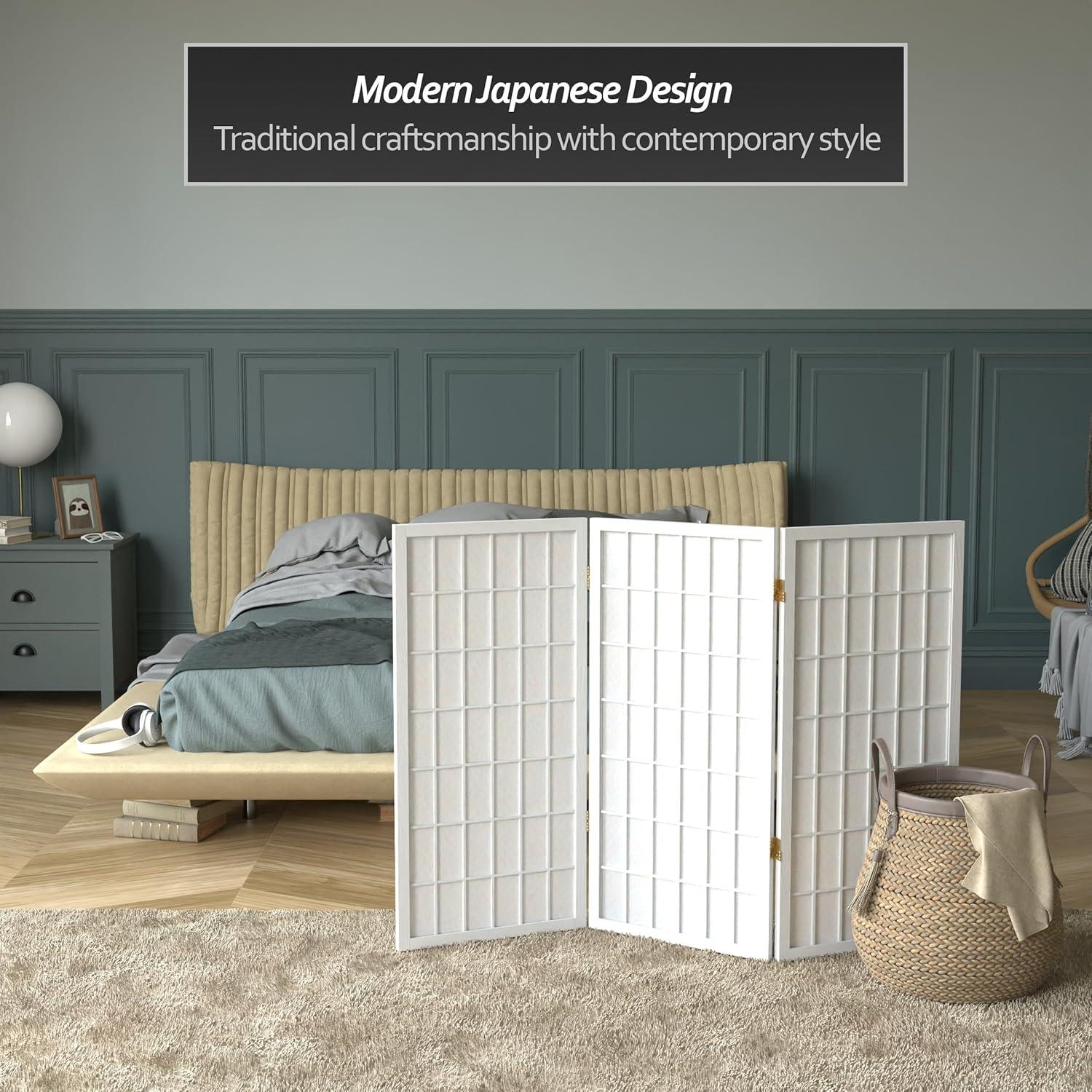 Mistana™ Alex 36.25'' H Solid Wood Folding Room Divider
