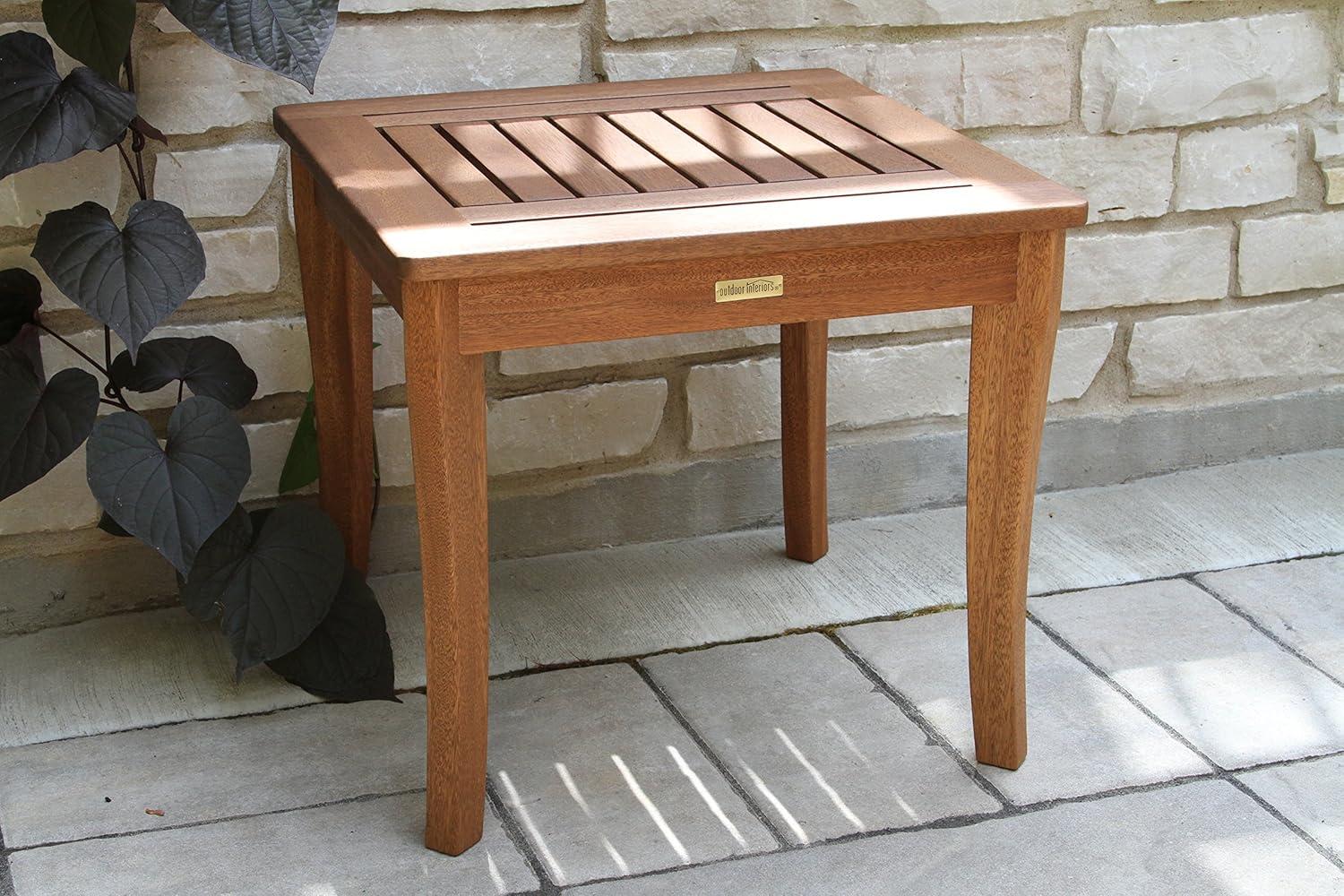 Vineyard Classic Brown Eucalyptus Square Outdoor End Table