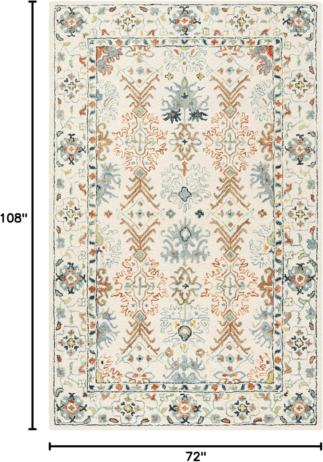 Aspen APN310 Hand Tufted Indoor Area Rug - Ivory/Blue - 6'x9' - Safavieh